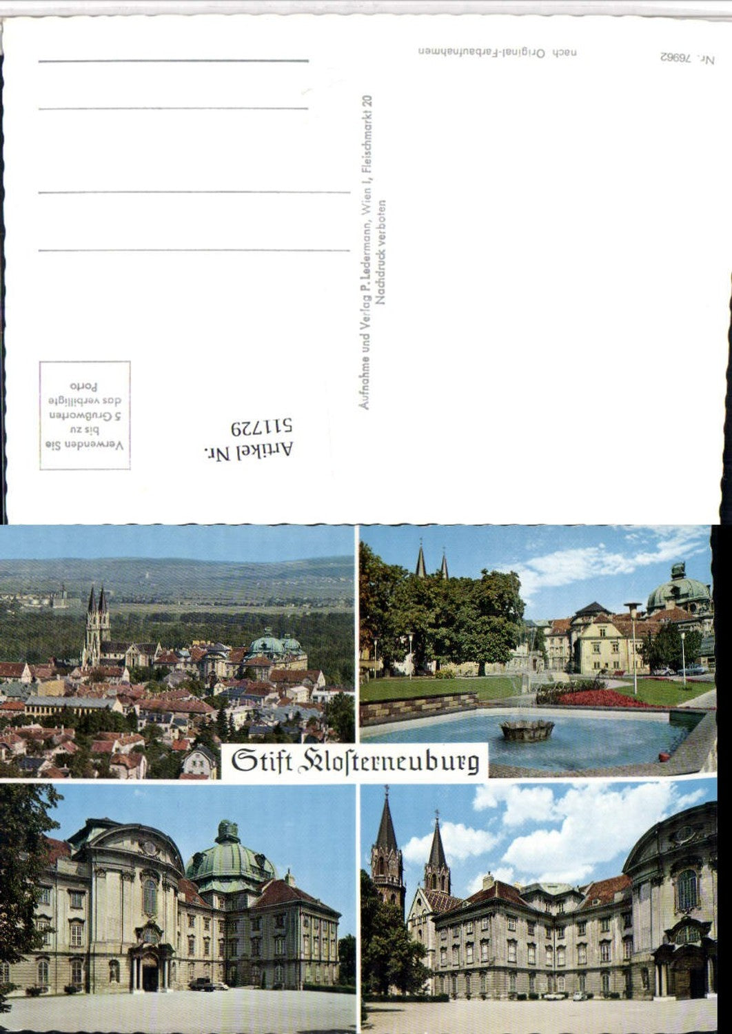 511729,Klosterneuburg Totale Stift Mehrbildkarte
