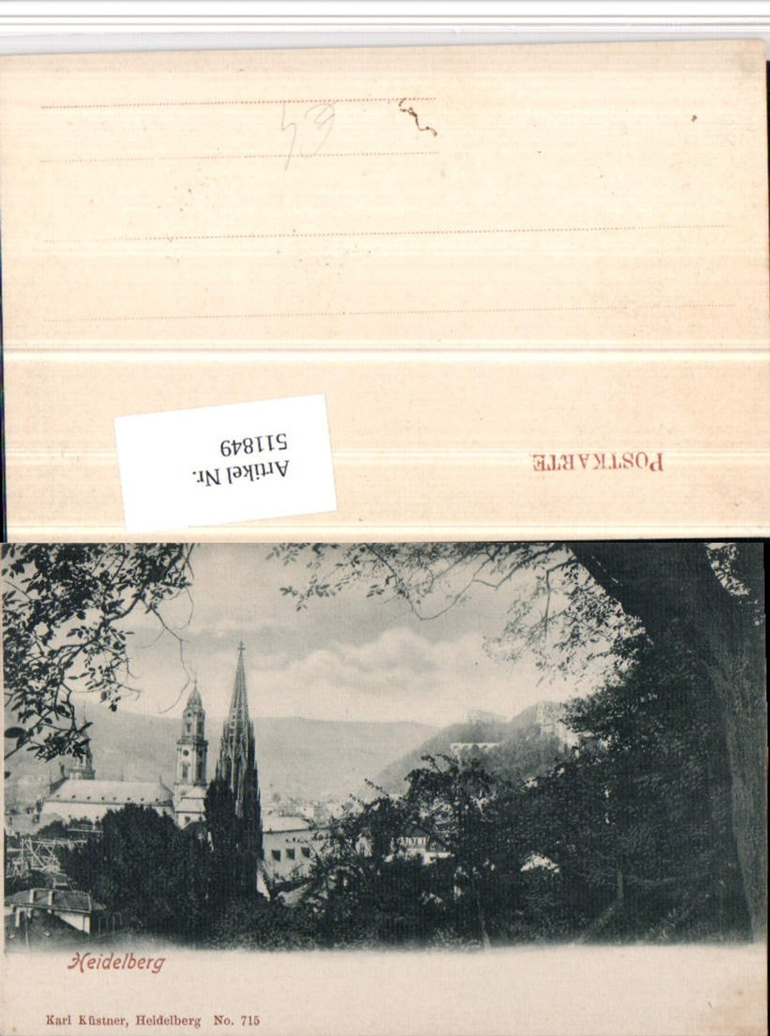 511849,Heidelberg Teilansicht Kirche