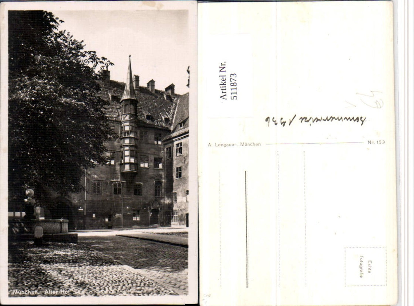 511873,München Alter Hof Erker Brunnen pub A. Lengauer 159