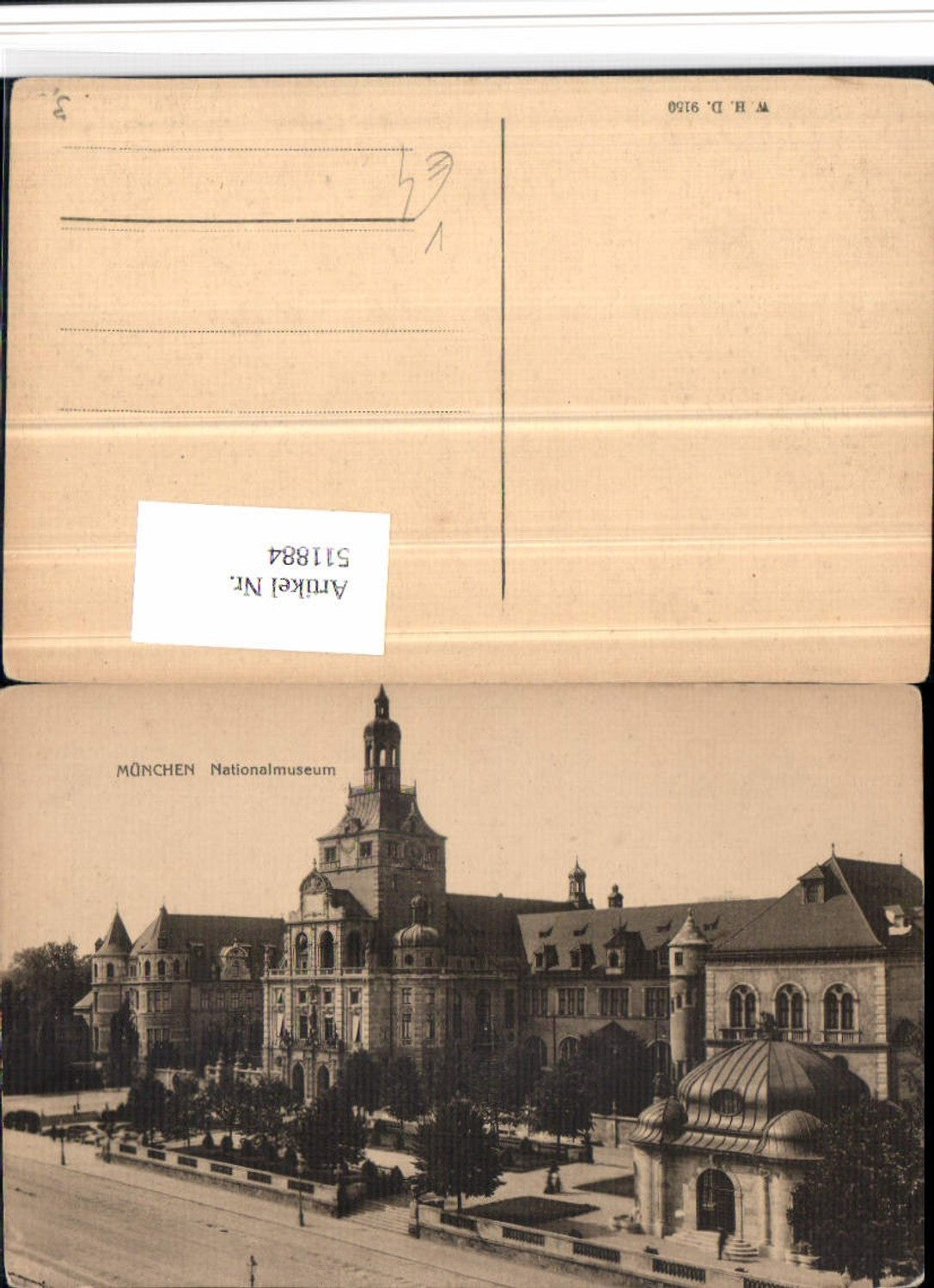 511884,München Nationalmuseum Gebäude pub W.H.D. 9150