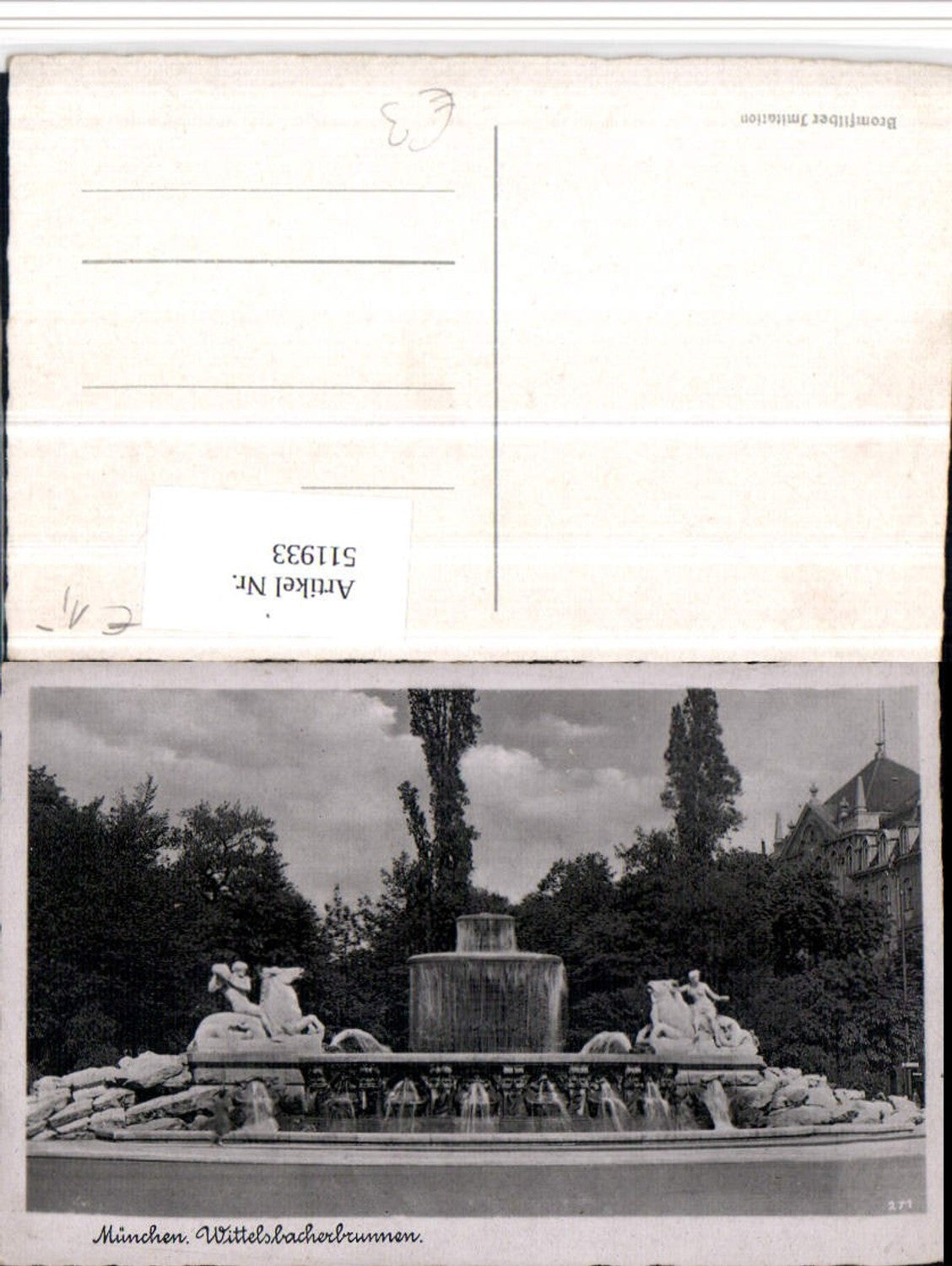 511933,München Wittelsbacherbrunnen Brunnen
