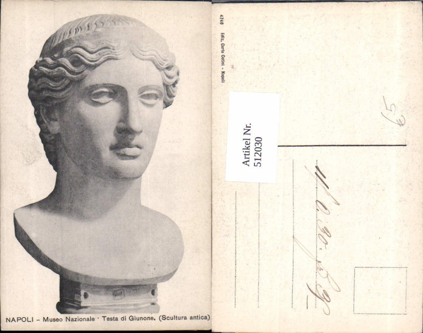 512030,Skulptur Figur Napoli Testa di Giunone Scultura antica