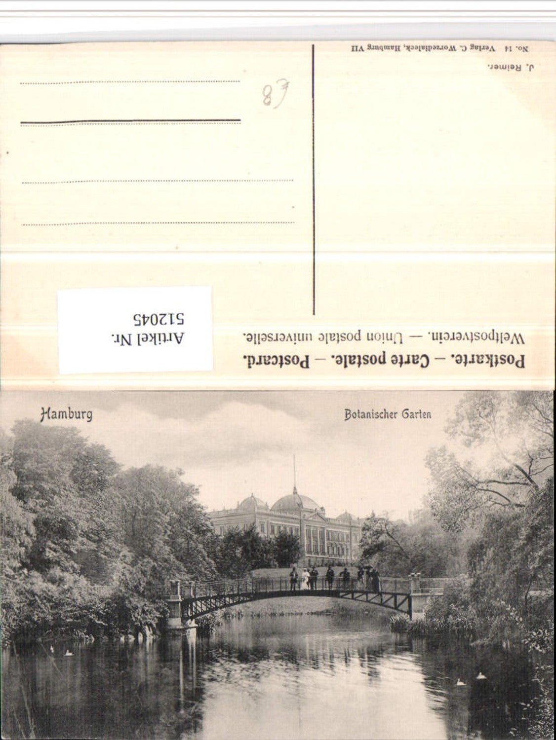 512045,Hamburg Botanischer Garten Brücke