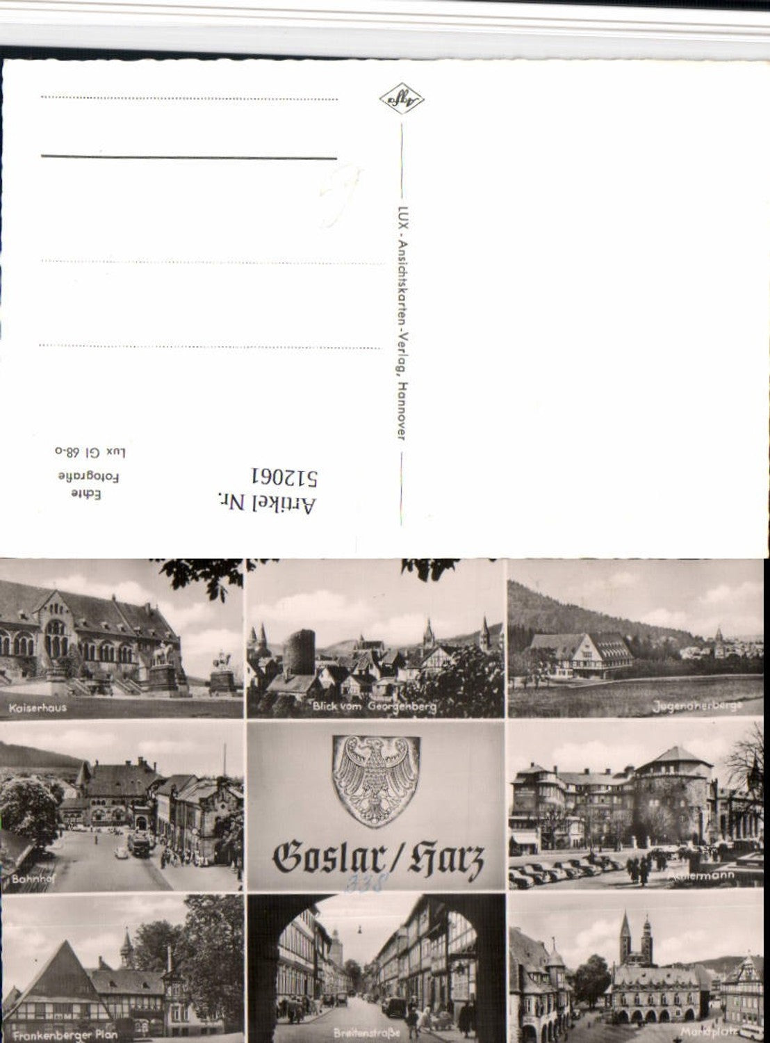 512061,Goslar am Harz Totale Achtermann Marktplatz Bahnhof Mehrbildkarte