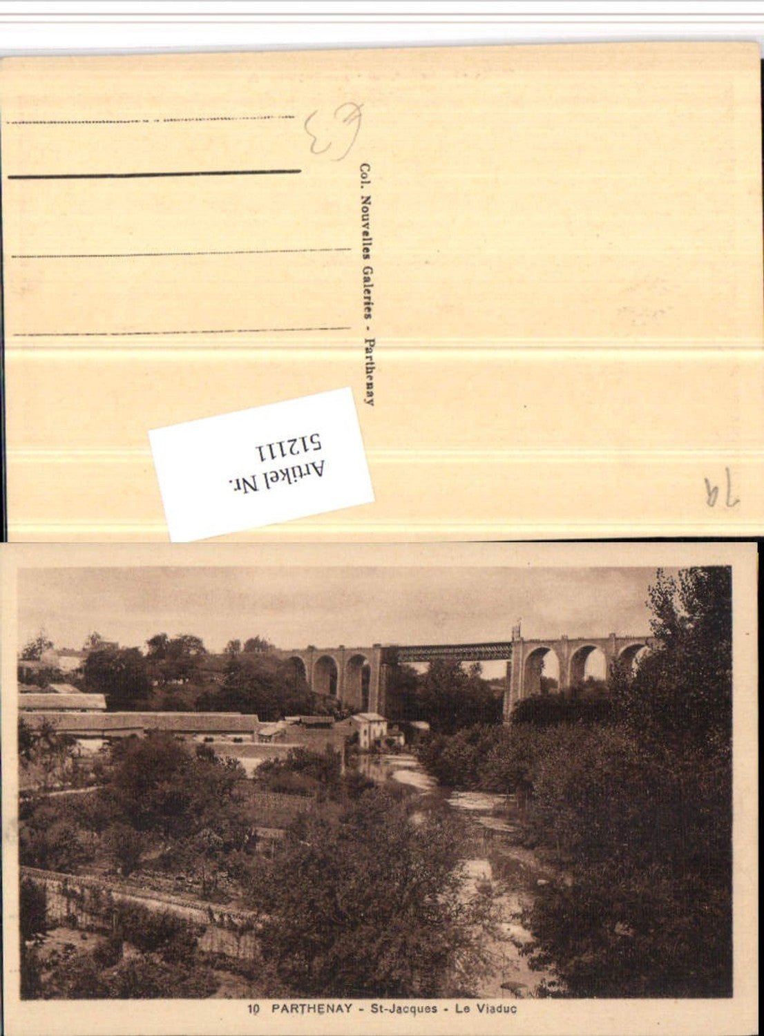 512111,Poitou-Charentes Deux-Sevres Parthenay St-Jacques Le Viaduc Viadukt