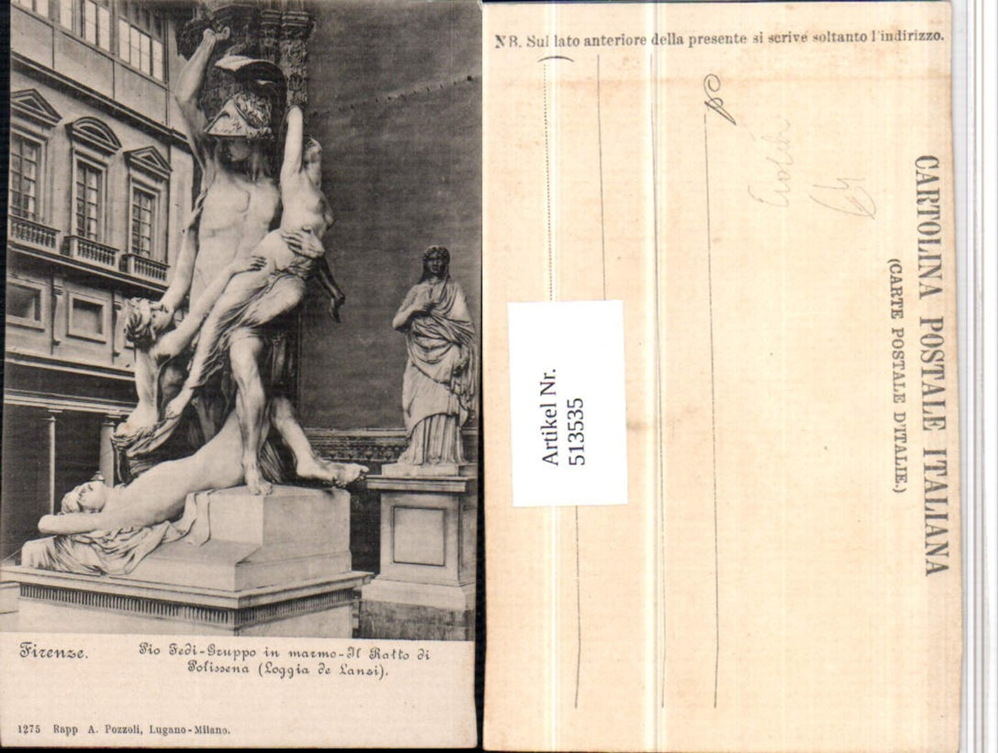 513535,Firenze Florenz Pio Fedi-Gruppo di Polissena Erotik Statue Figuren