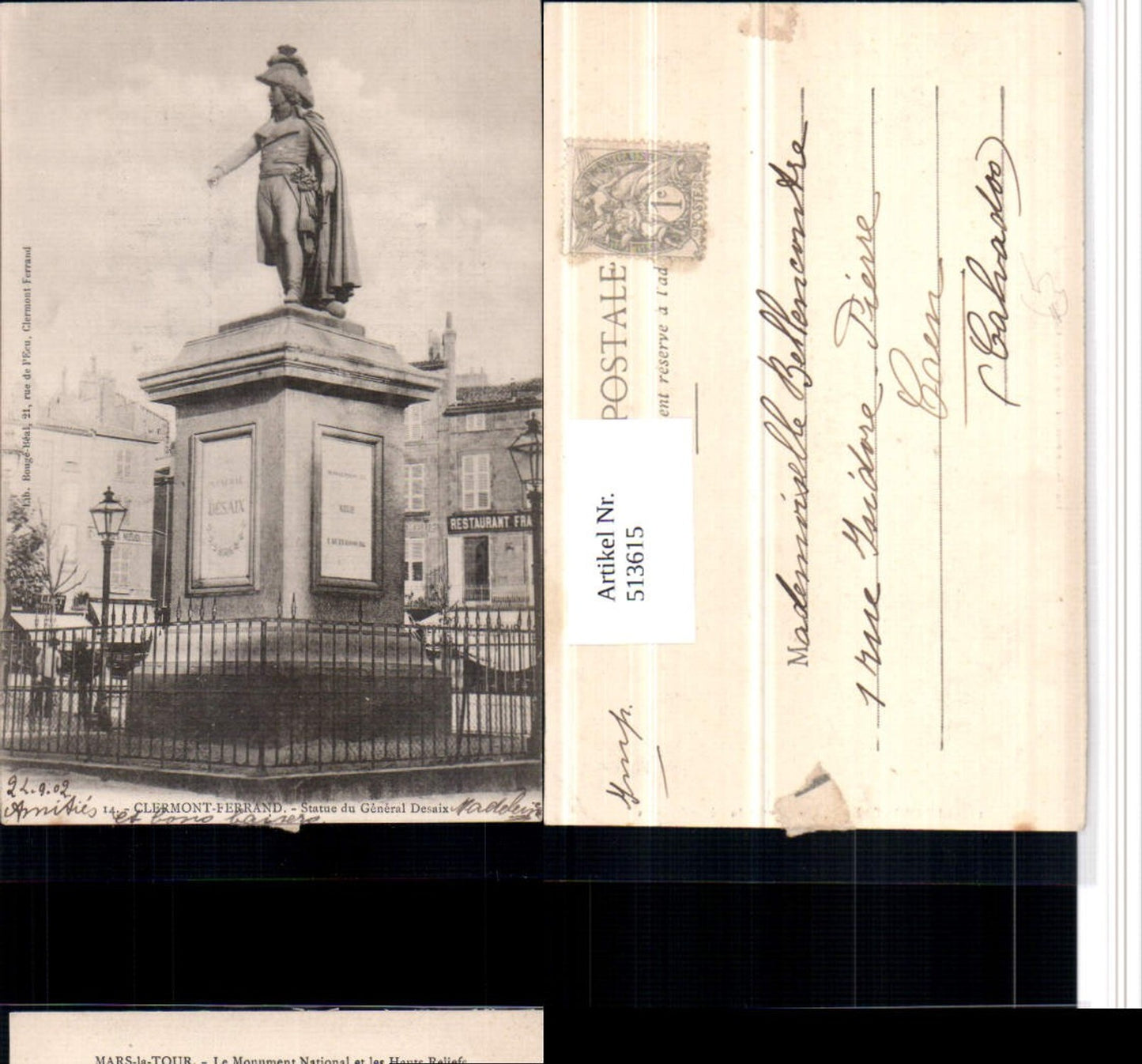 513615,Clermont-Ferrand Statue du General Desaix Denkmal