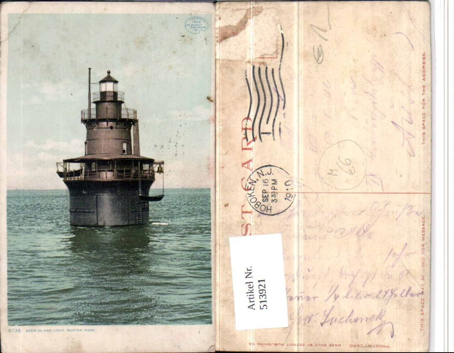 513921,Massachusettes Boston Deer Island Light Leuchtturm