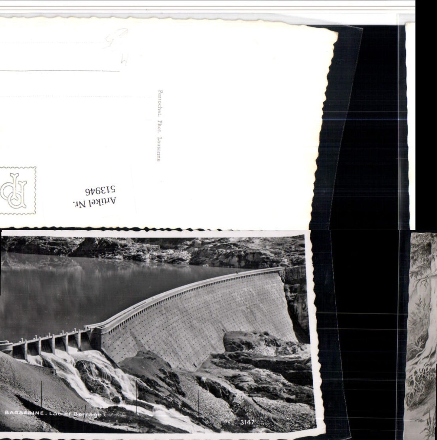 513946,Barberine Lac et Barrage Talsperre Damm
