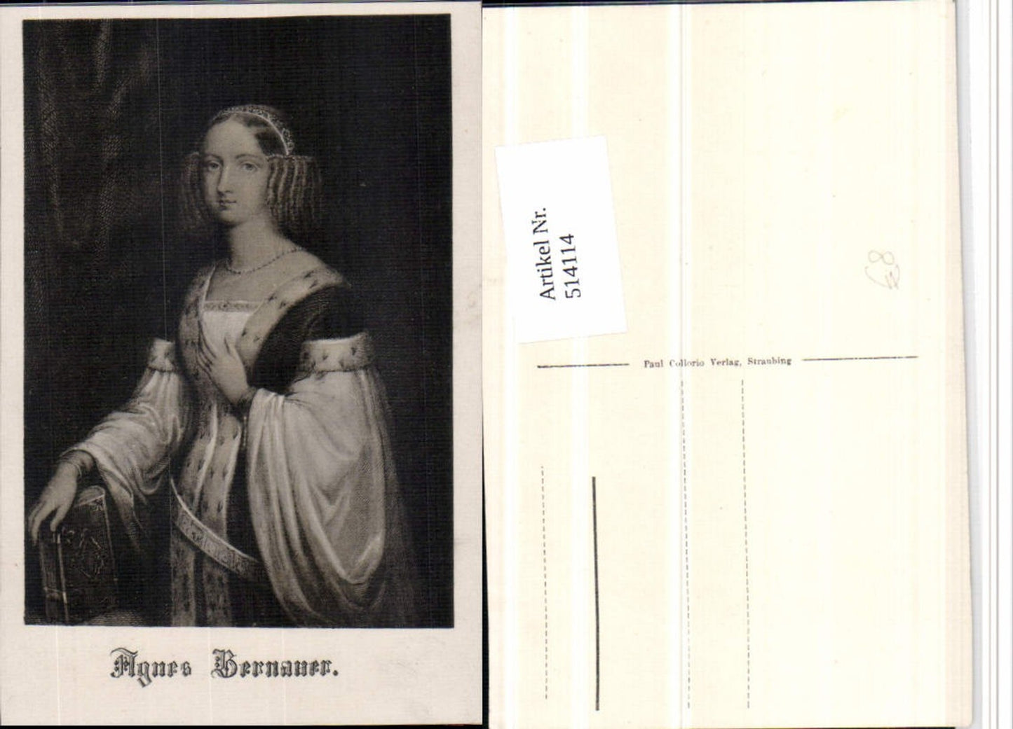 514114,Künstler AK Agners Bernauer Frau von Albrecht III Portrait Adel Monarchie