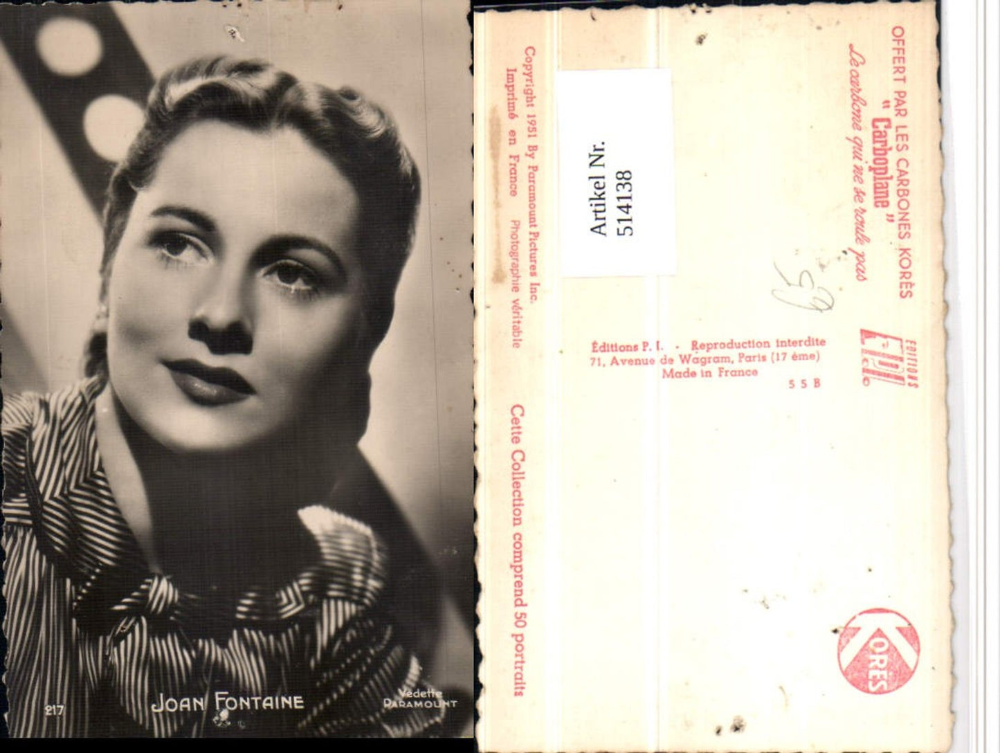 514138,Schauspielerin Joan Fontaine Portrait