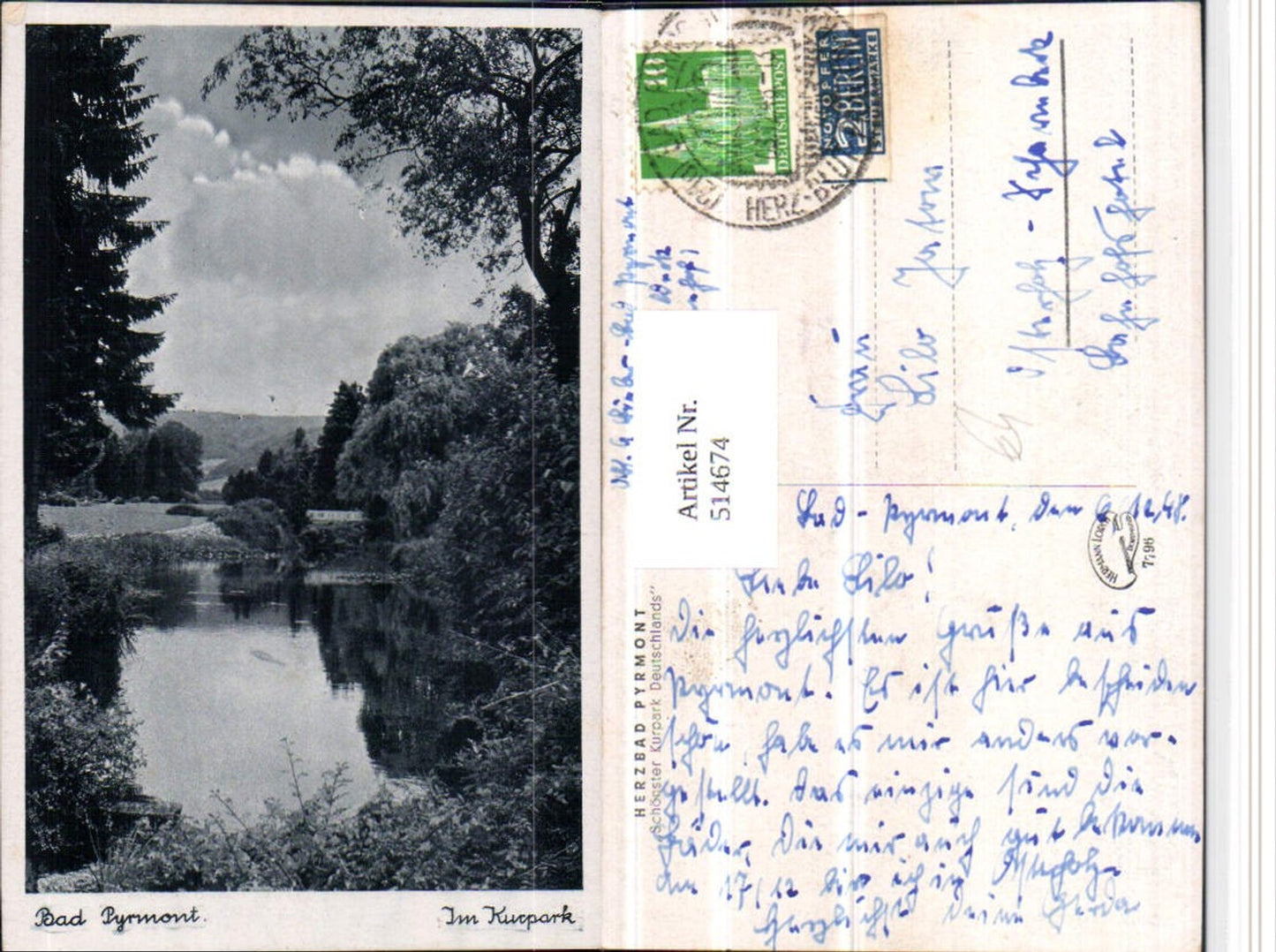 514674,Bad Pyrmont Kurpark Teich