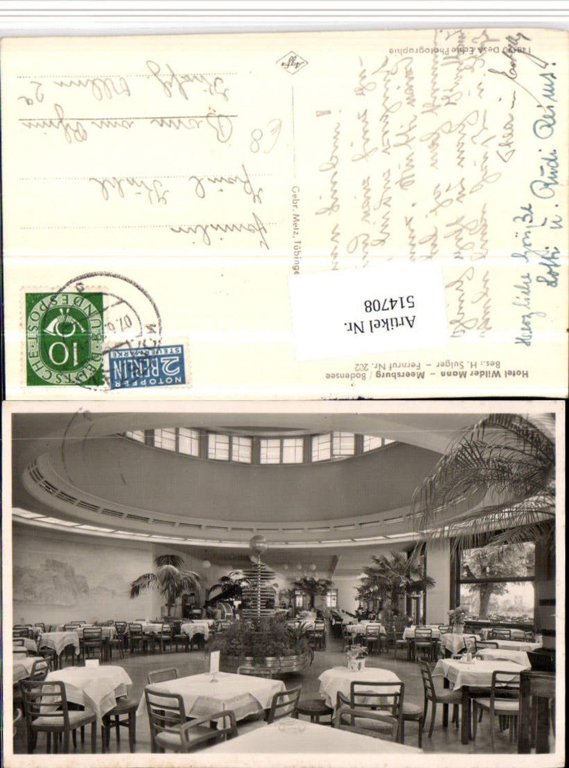 514708, Meersburg on Lake Constance, Hotel Wilder Mann, dining room