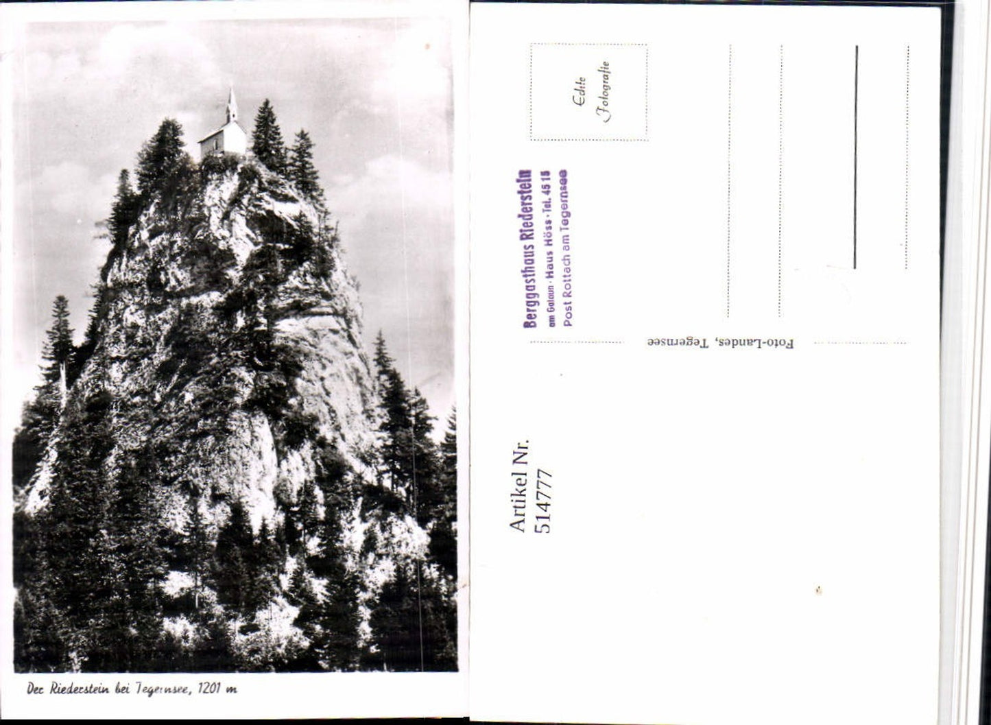 514777,Riederstein b. Tegernsee Kapelle Felsen