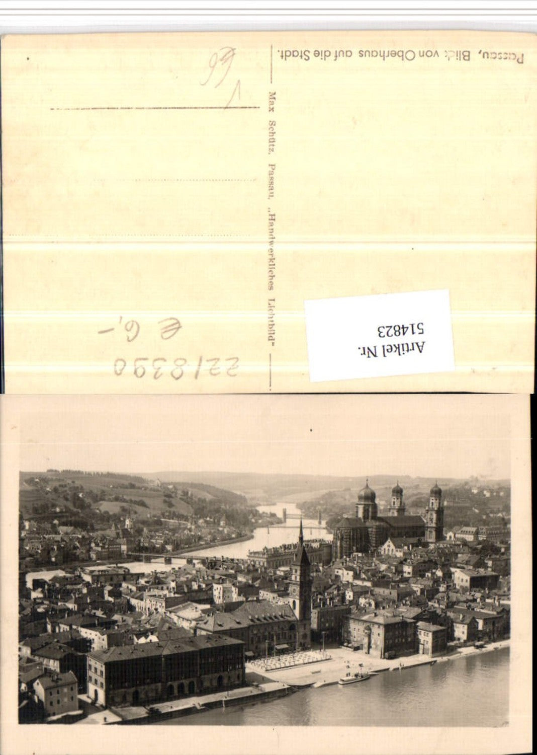 514823,Passau Teilansicht Blick von Oberhaus pub Max Schütz