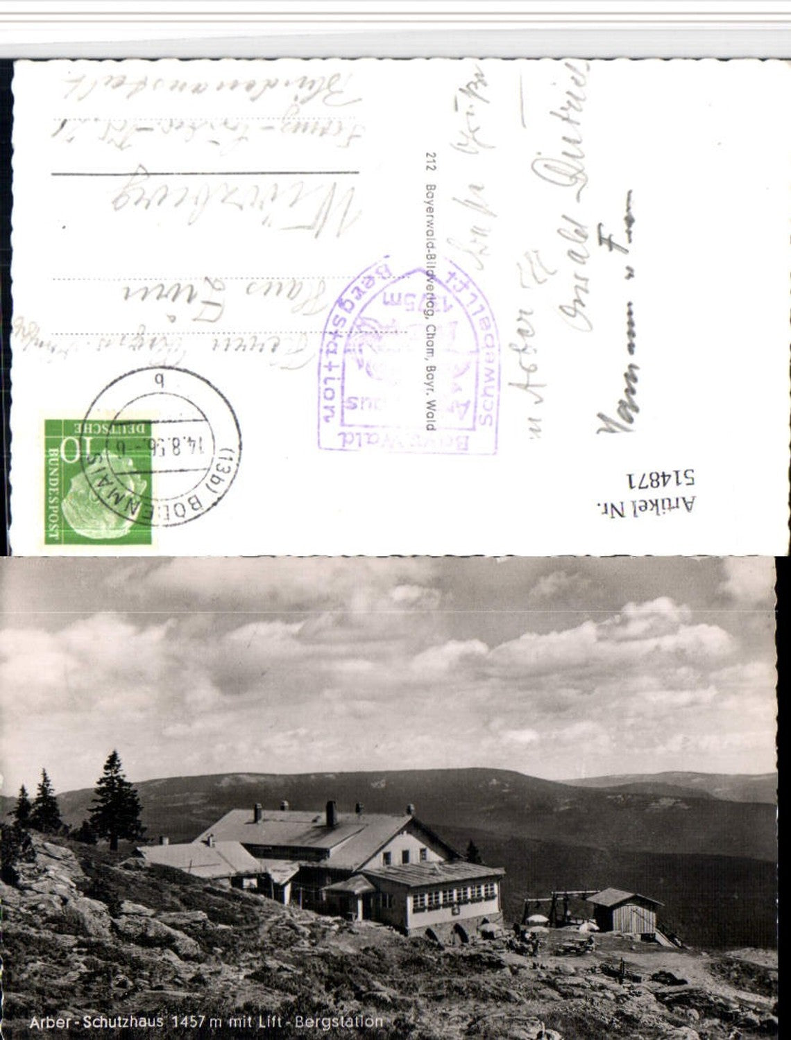 514871,Arber-Schutzhaus Berghütte b. Bayerisch Eisenstein m. Liftstation