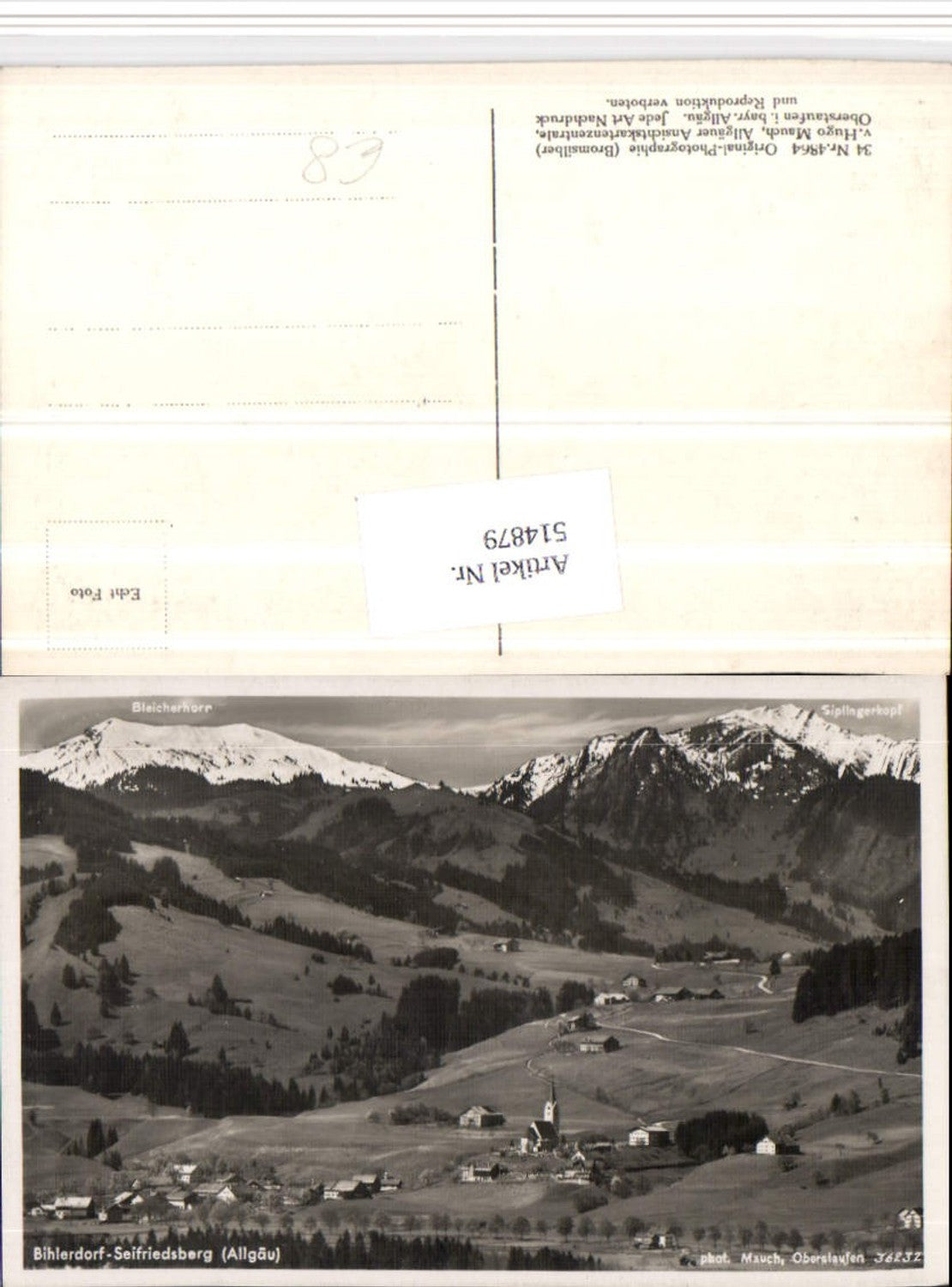 514879,Bihlerdorf-Seifriedsberg im Allgäu Totale Bergkulisse