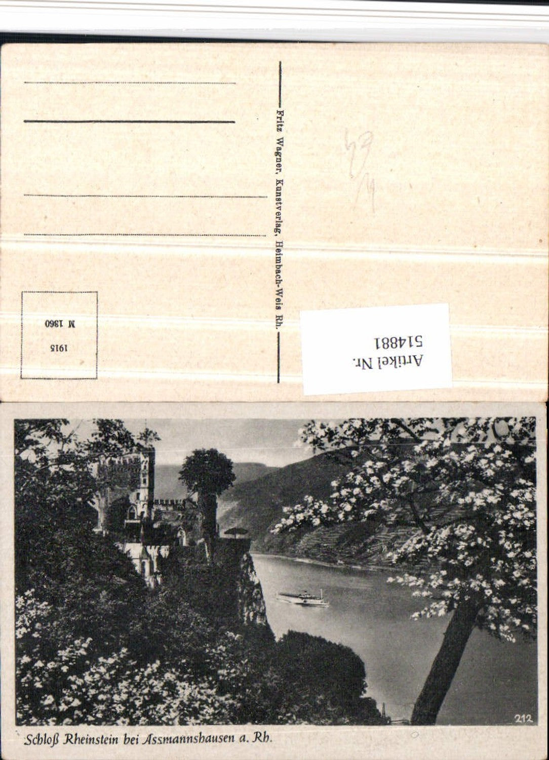 514881,Schloss Burg Rheinstein b. Trechtingshausen Assmannshausen