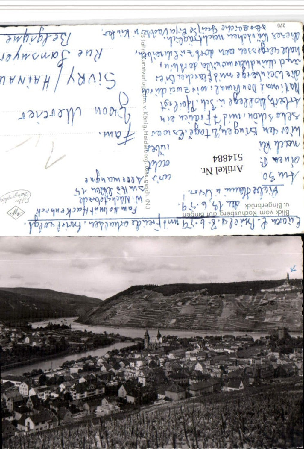 514884,Bingen am Rhein Totale vom Rochusberg