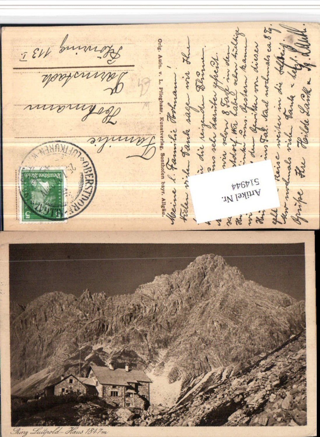 514944,Prinz Luitpold-Haus Berghütte b. Oberstdorf Bergkulisse
