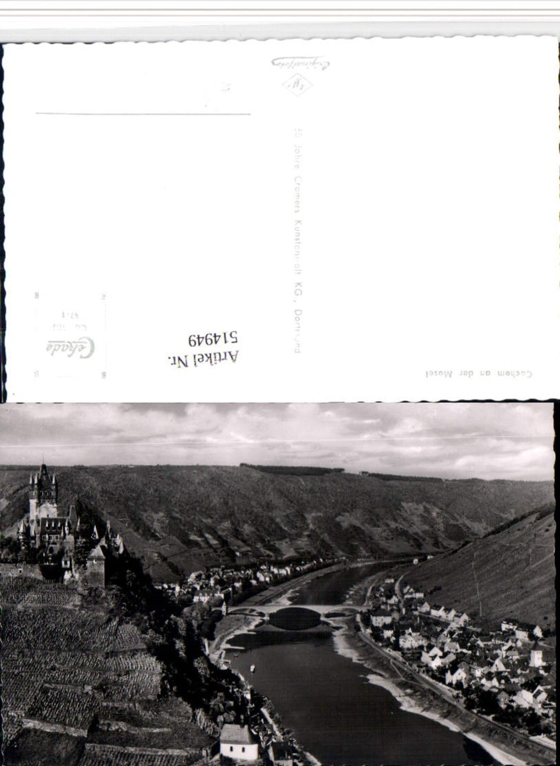 514949,Cochem an d. Mosel Totale Fluss Burg