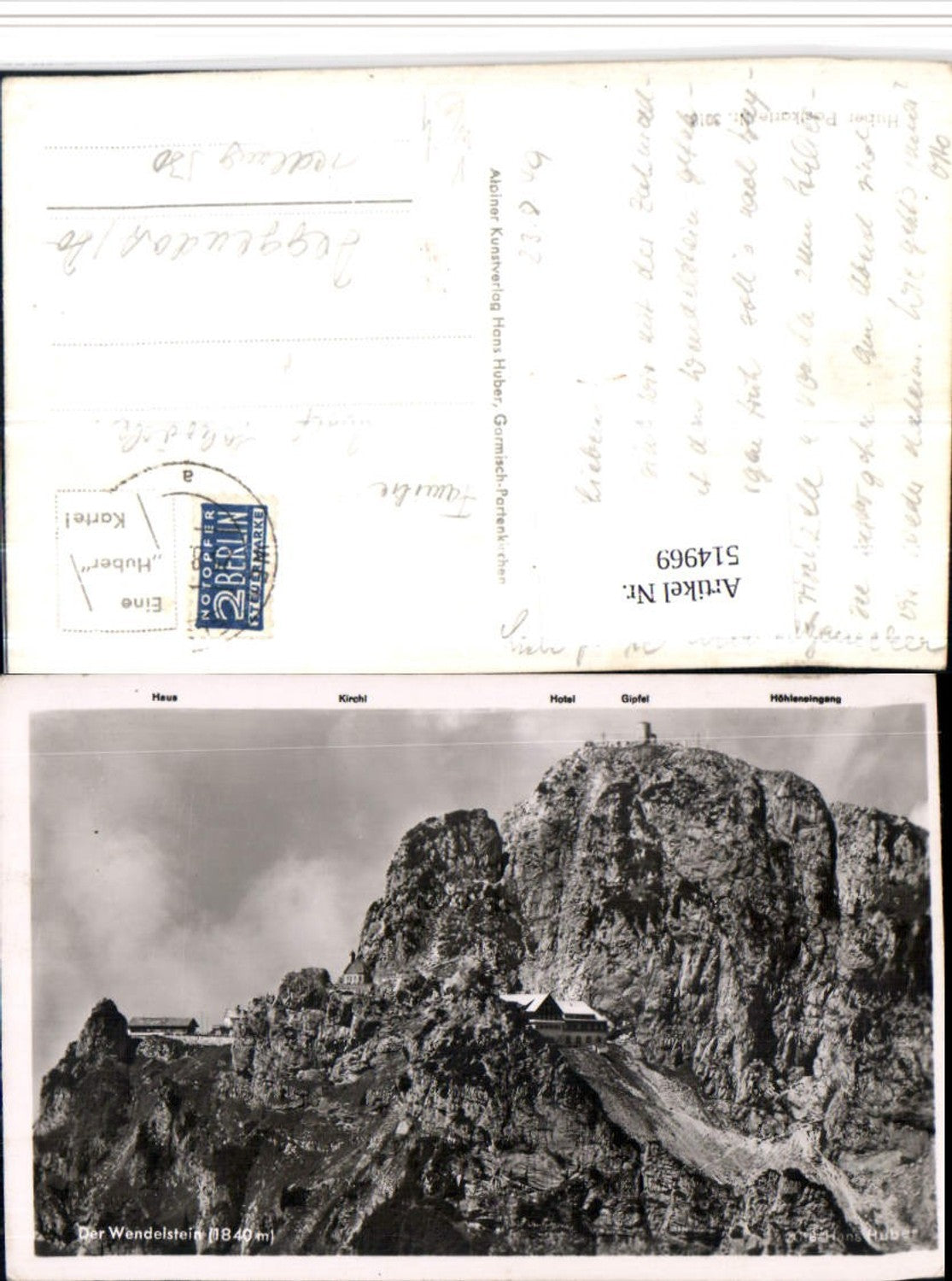 514969,Wendelstein b. Bayrischzell Haus Kirchl Hotel pub H. Huber 3018