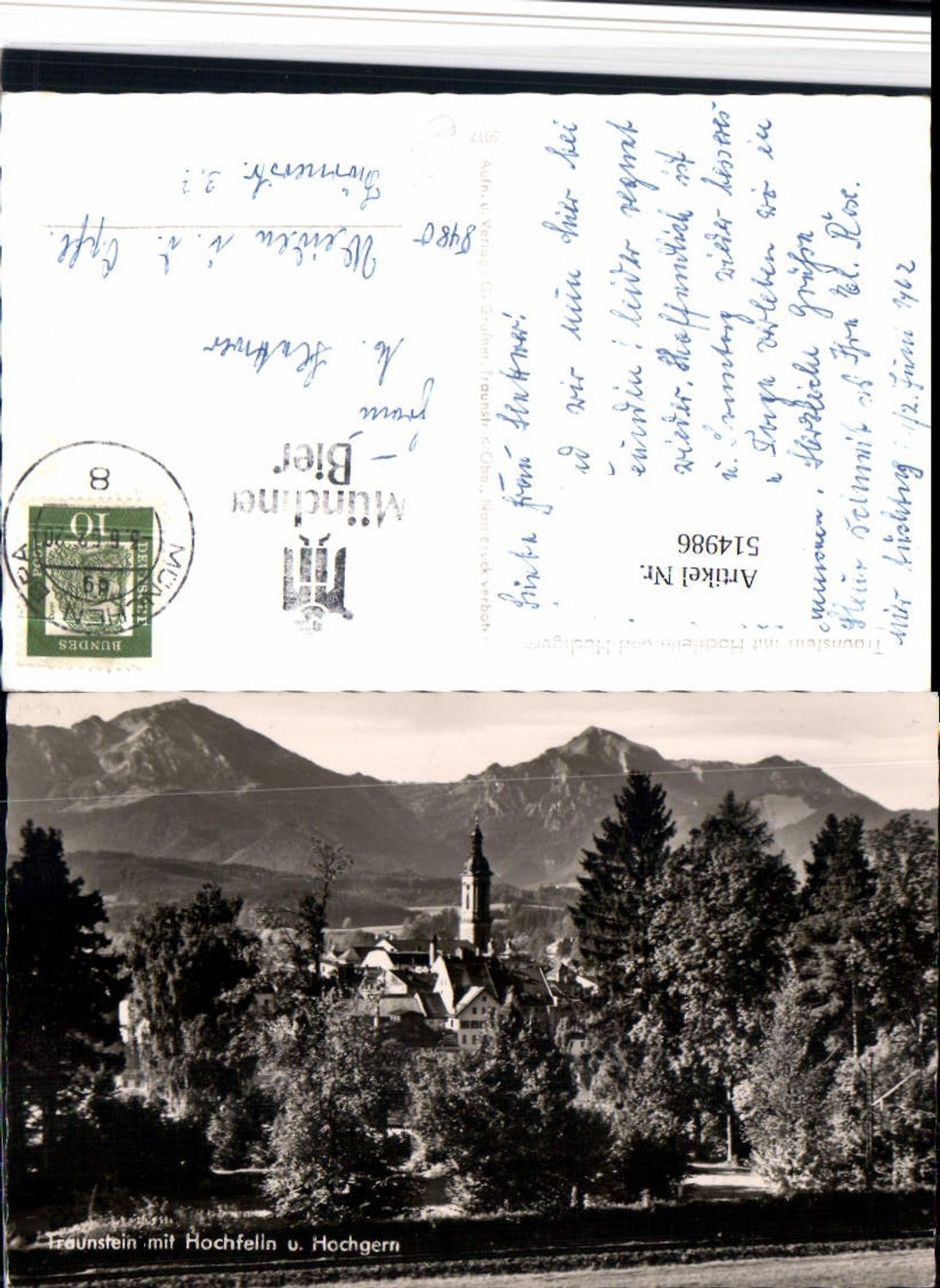 514986,Traunstein Teilansicht m. Hochfelln Bergkulisse