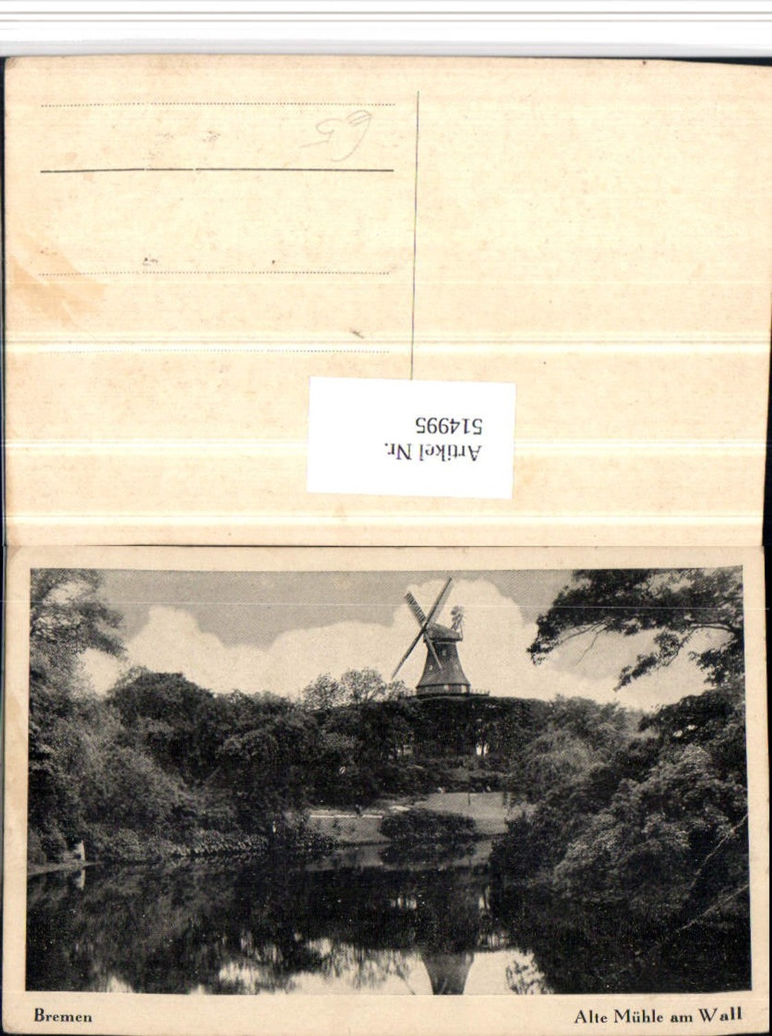 514995, Bremen Old Mill Windmill on the Wall River