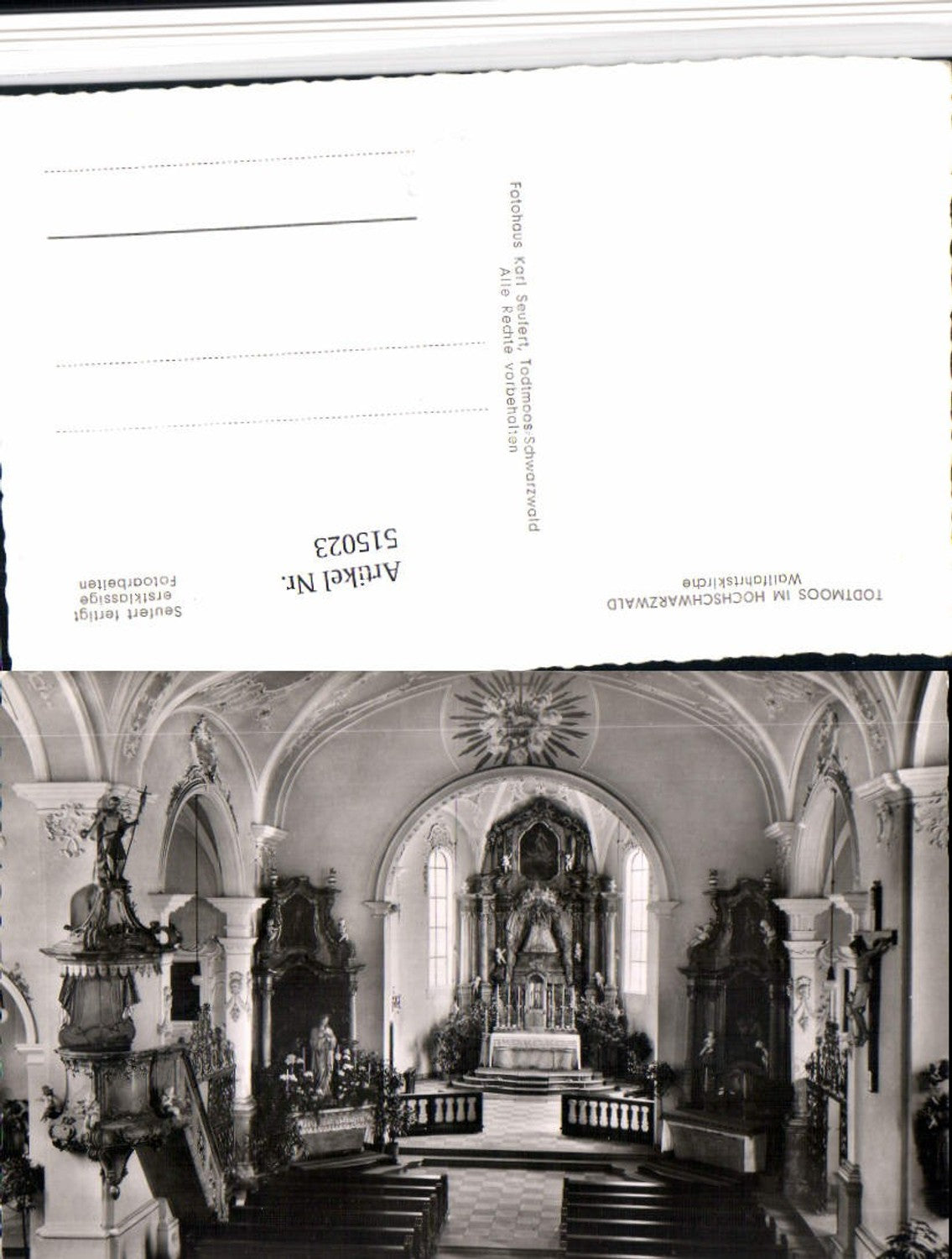 515023, Todtmoos in the Black Forest, pilgrimage church, church interior view