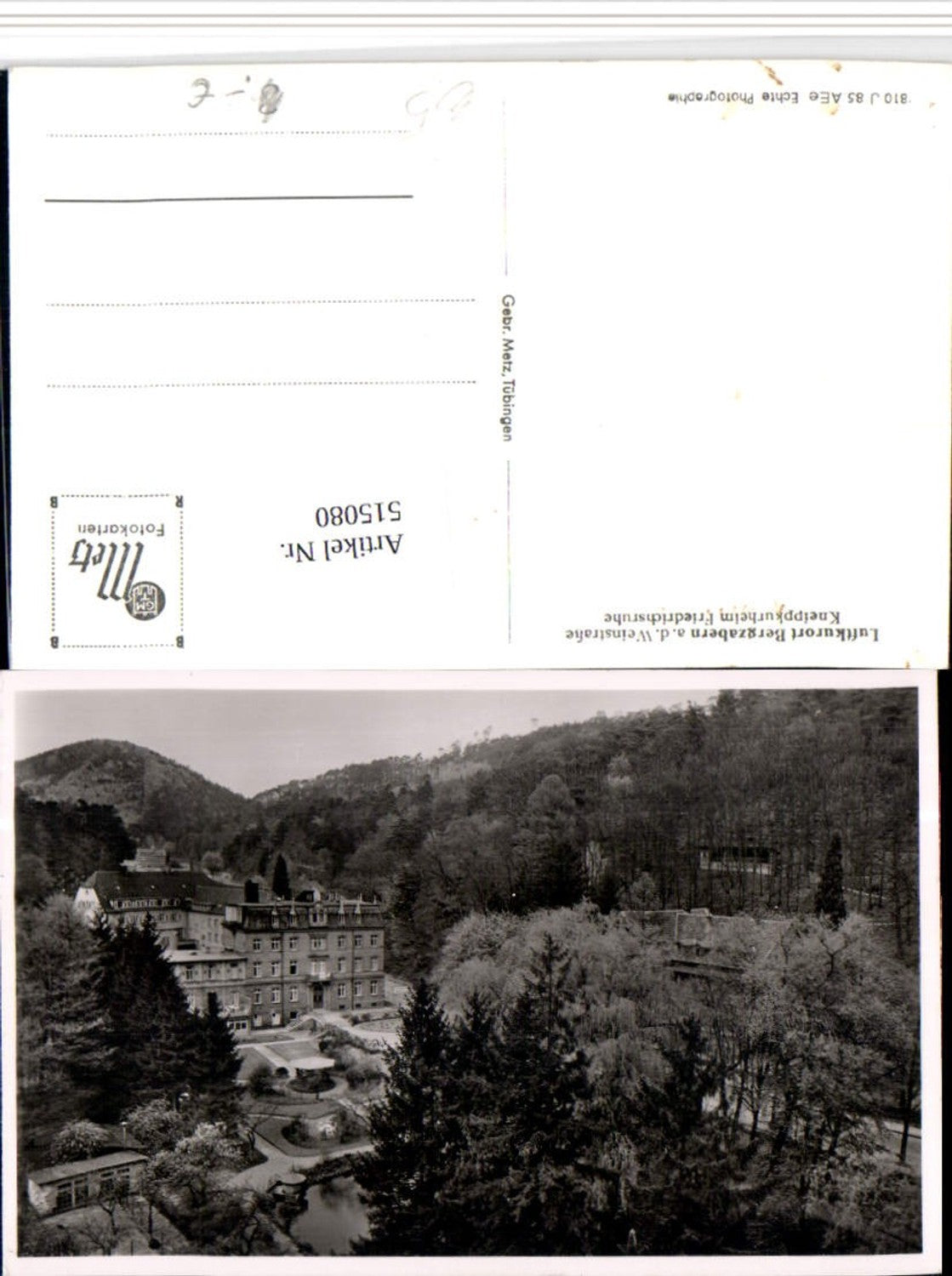 515080,Bergzabern an d. Weinstraße Kneippkurheim Friedrichsruhe