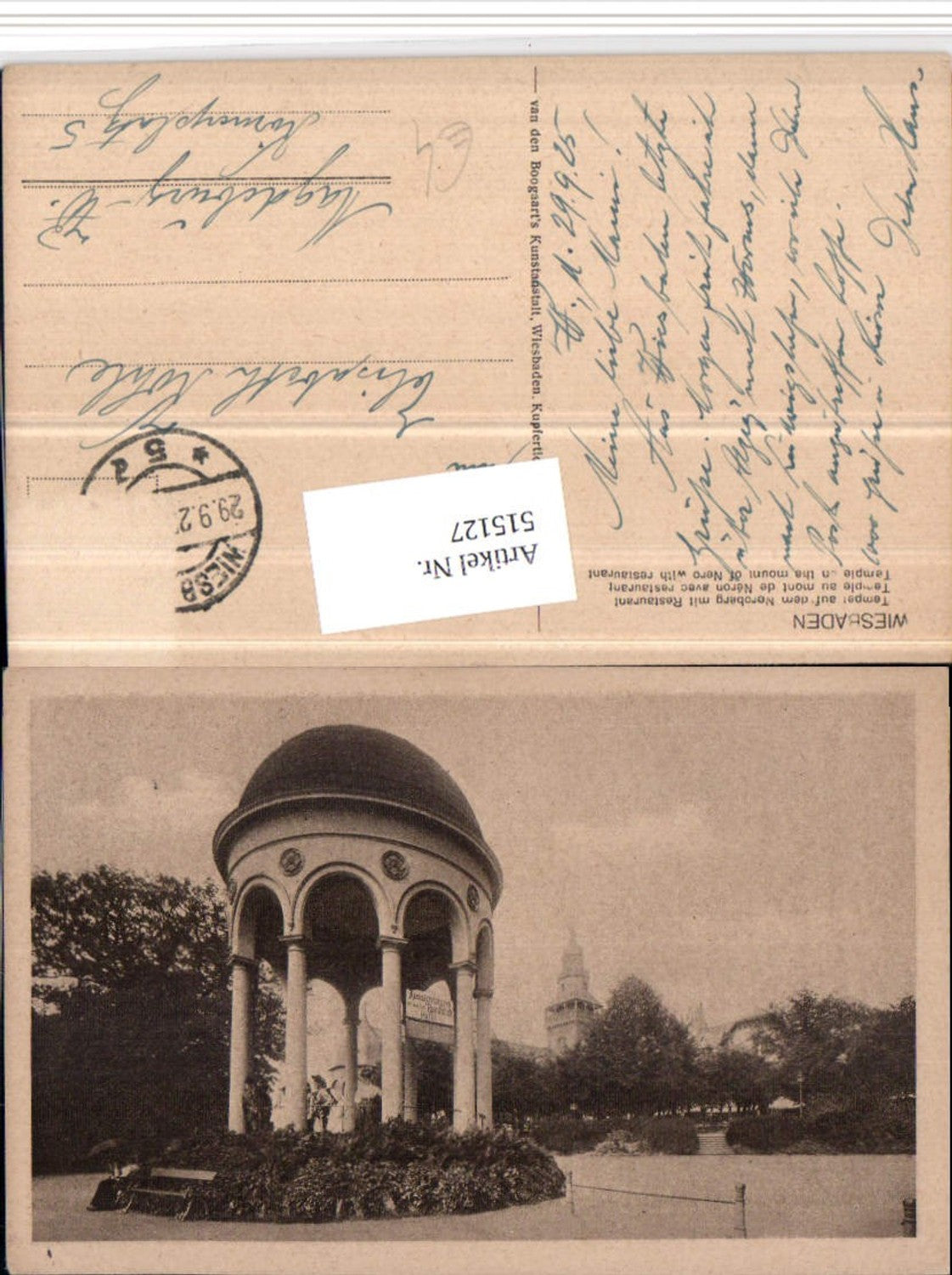 515127,Wiesbaden Tempel auf dem Neroberg m. Restaurant