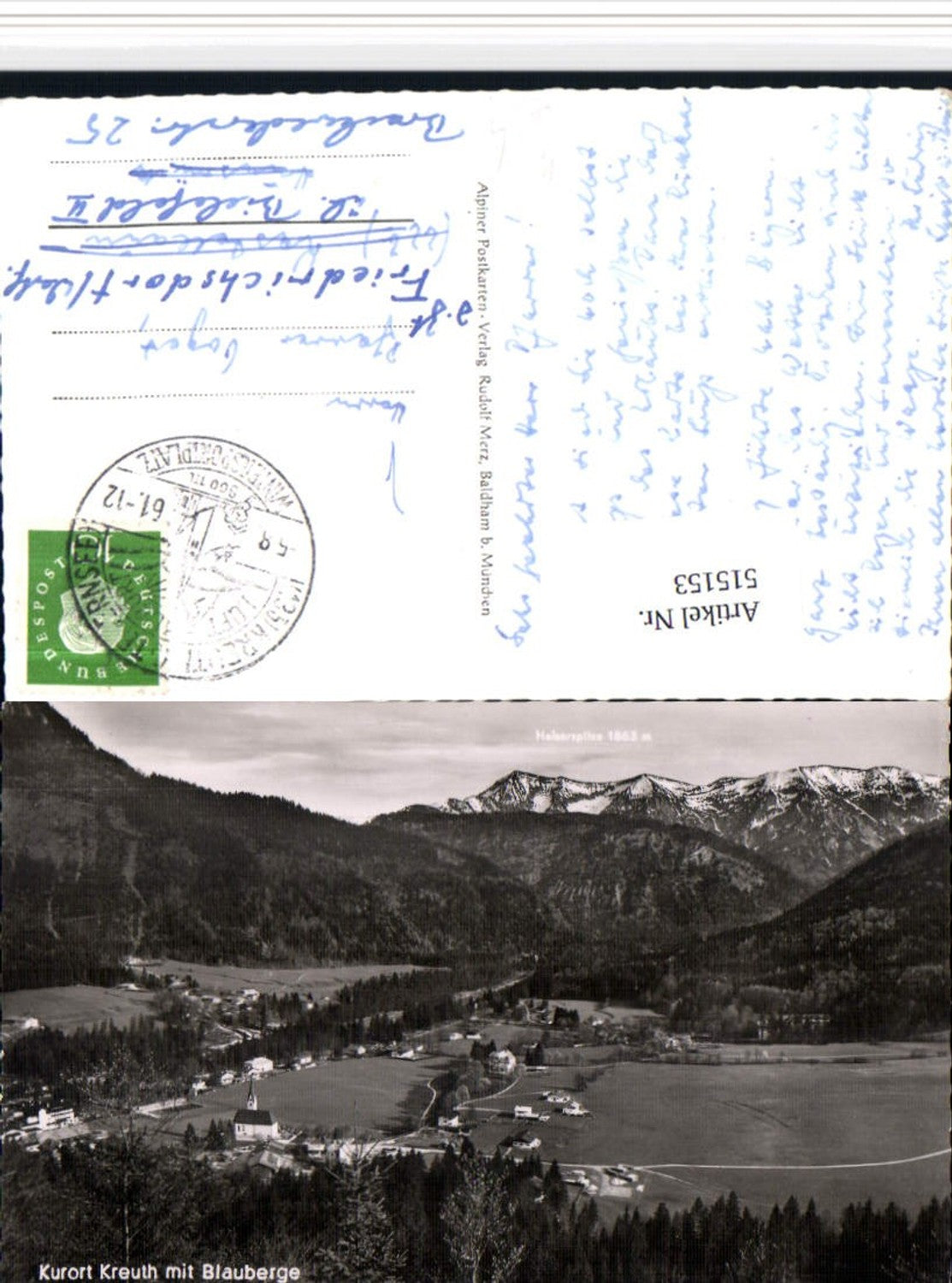 515153,Kreuth Totale m. Blauberge Bergkulisse