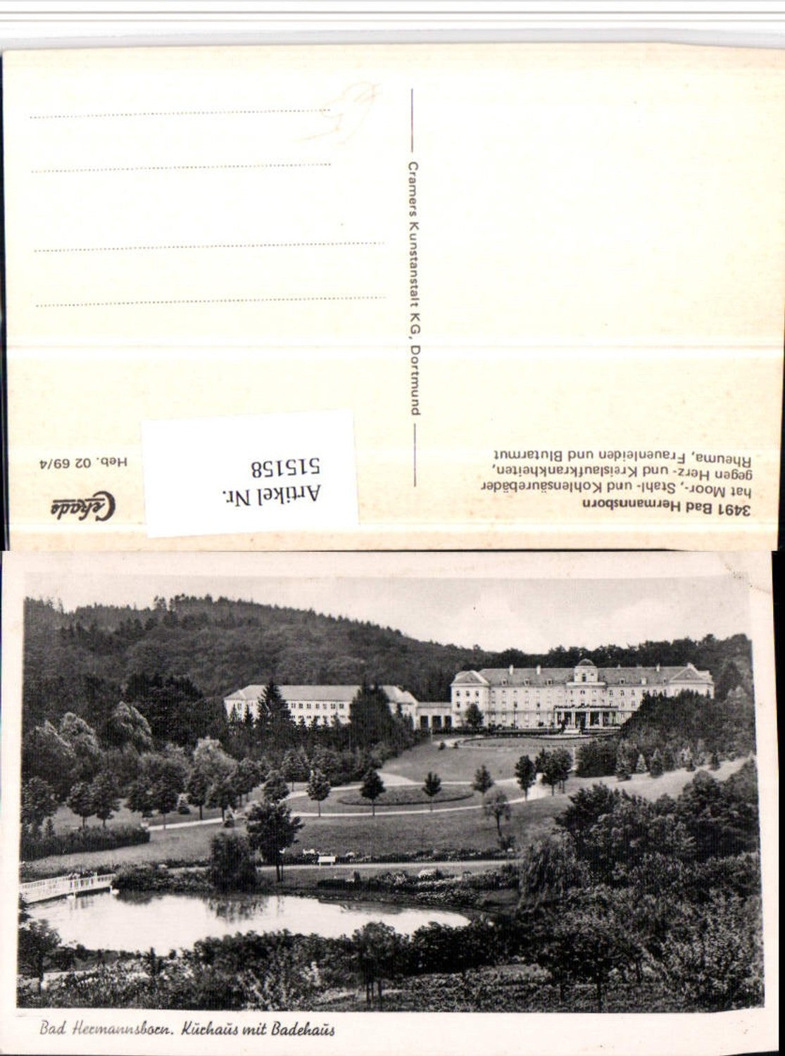 515158,Bad Hermannsborn b. Bad Driburg Kurhaus mit Badehaus
