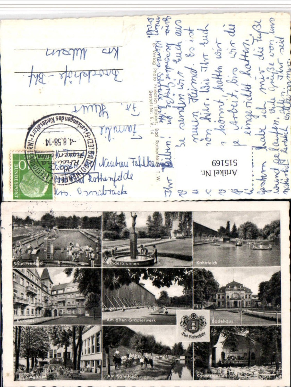 515169,Bad Rothenfelde Freibad Kurhaus Gradierwerk Mehrbildkarte