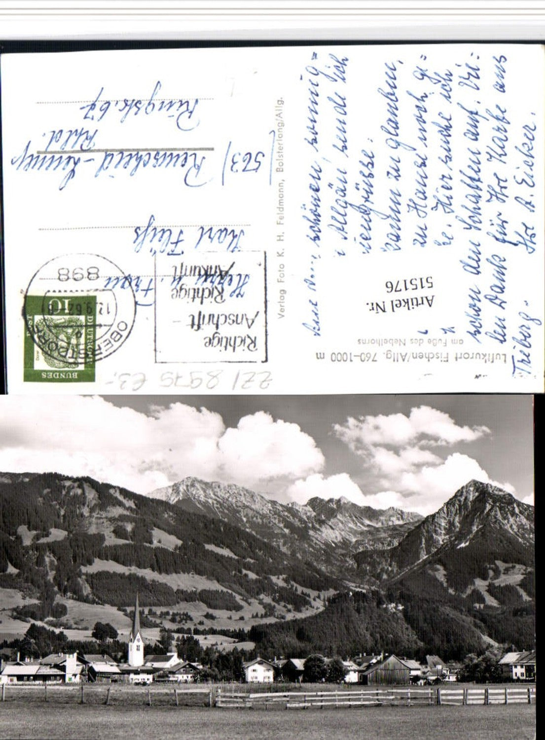 515176,Fischen im Allgäu Teilansicht Bergkulisse