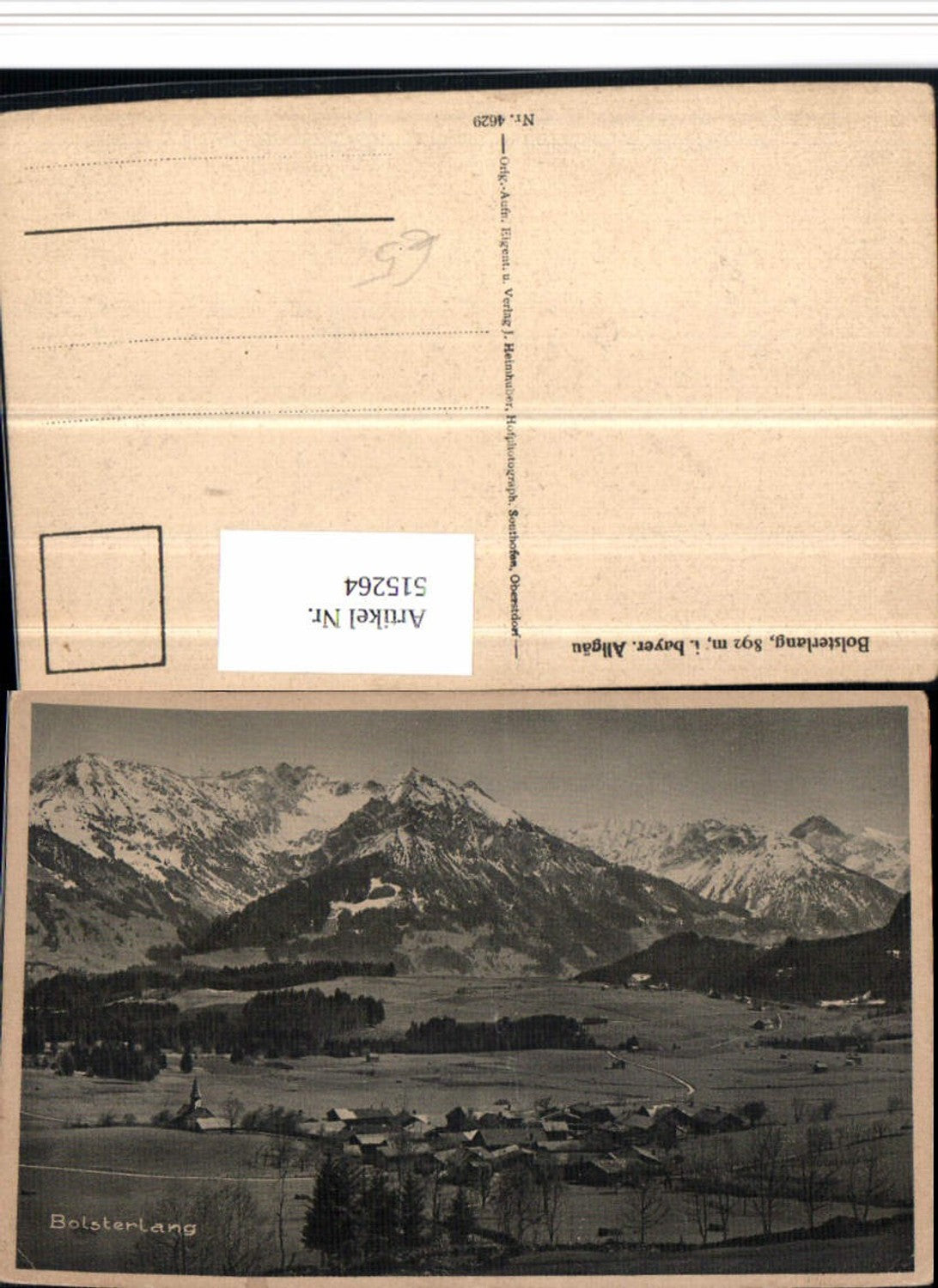 515264,Bolsterlang im Allgäu Totale Bergkulisse