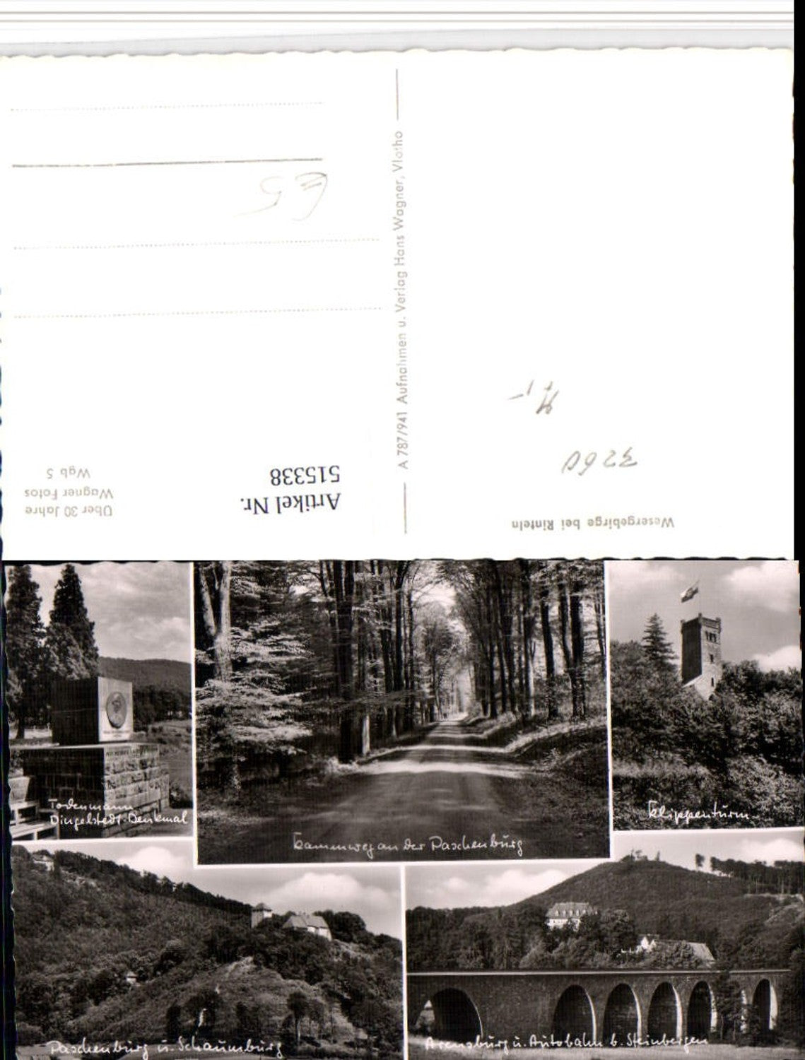 515338,Rinteln Schaumburg Kammweg Klippenturm Brücke Mehrbildkarte