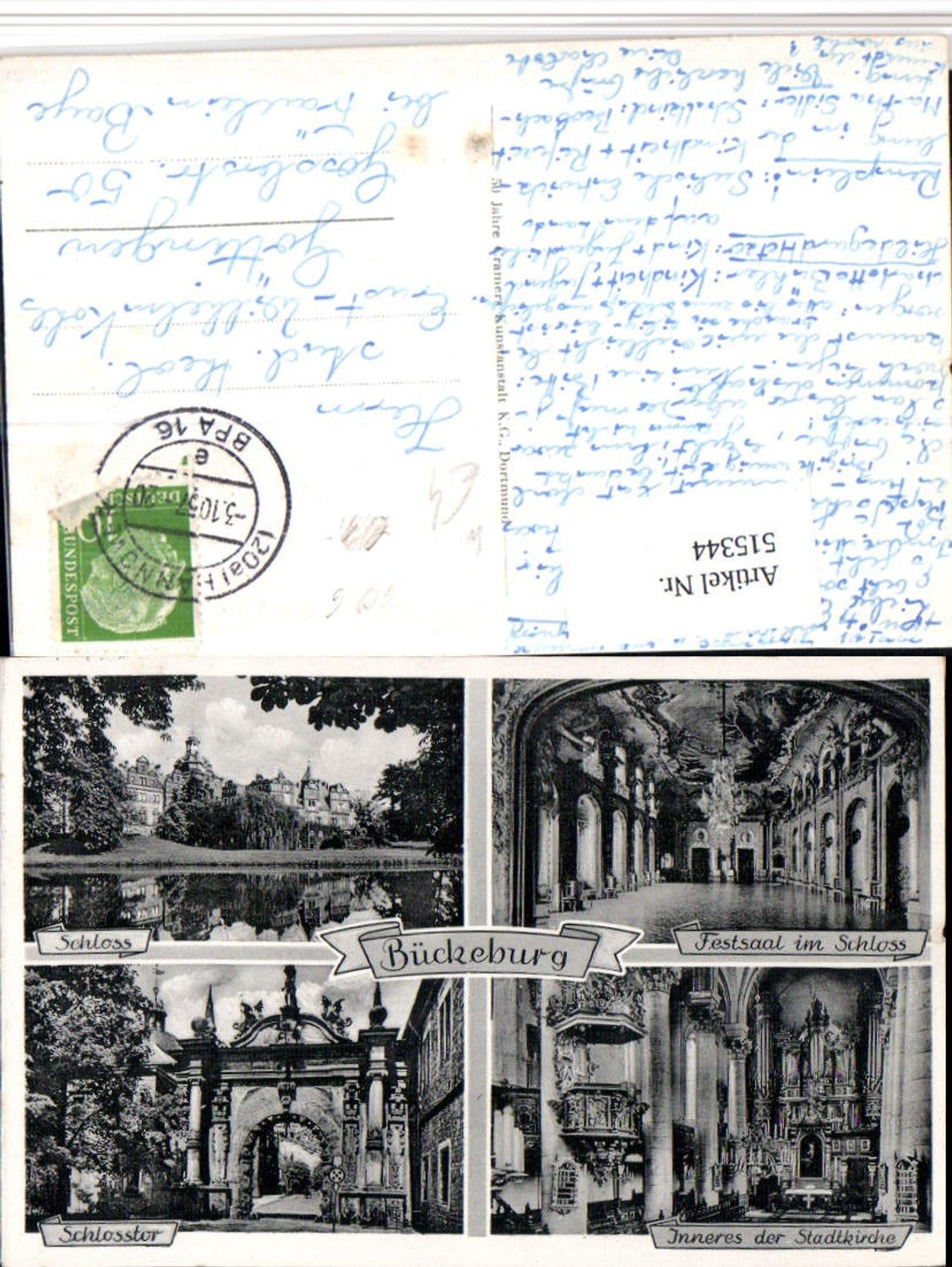 515344,Bückeburg Schloss Kirche Festsaal Mehrbildkarte