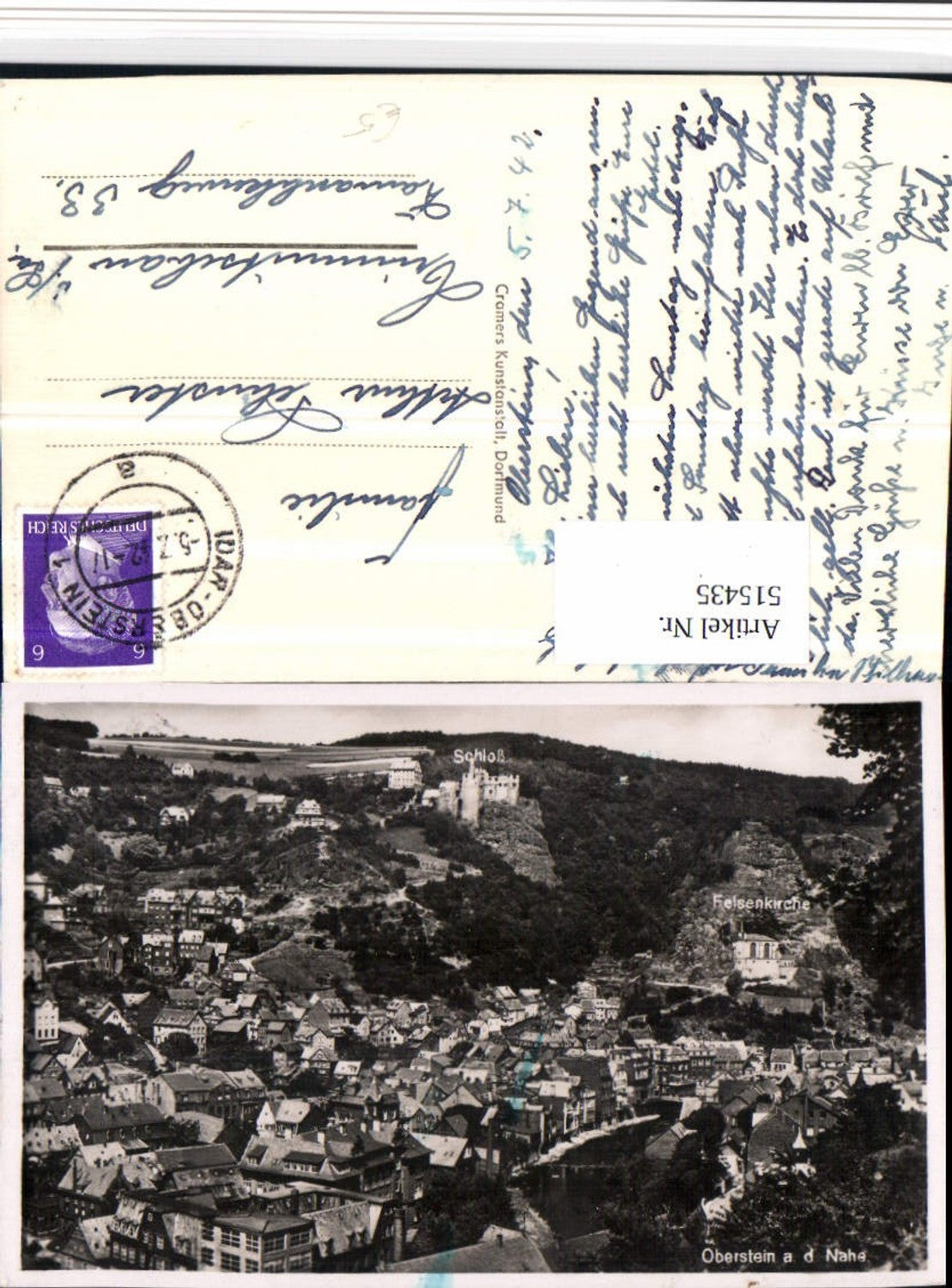 515435,Oberstein an d. Nahe Totale m. Schloss