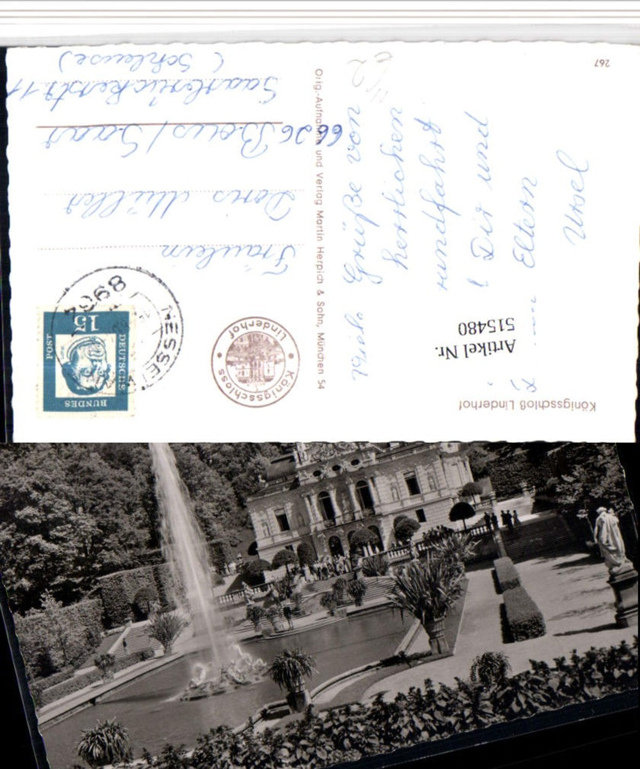 515480,Königsschloss Schloss Linderhof b. Ettal Fontäne