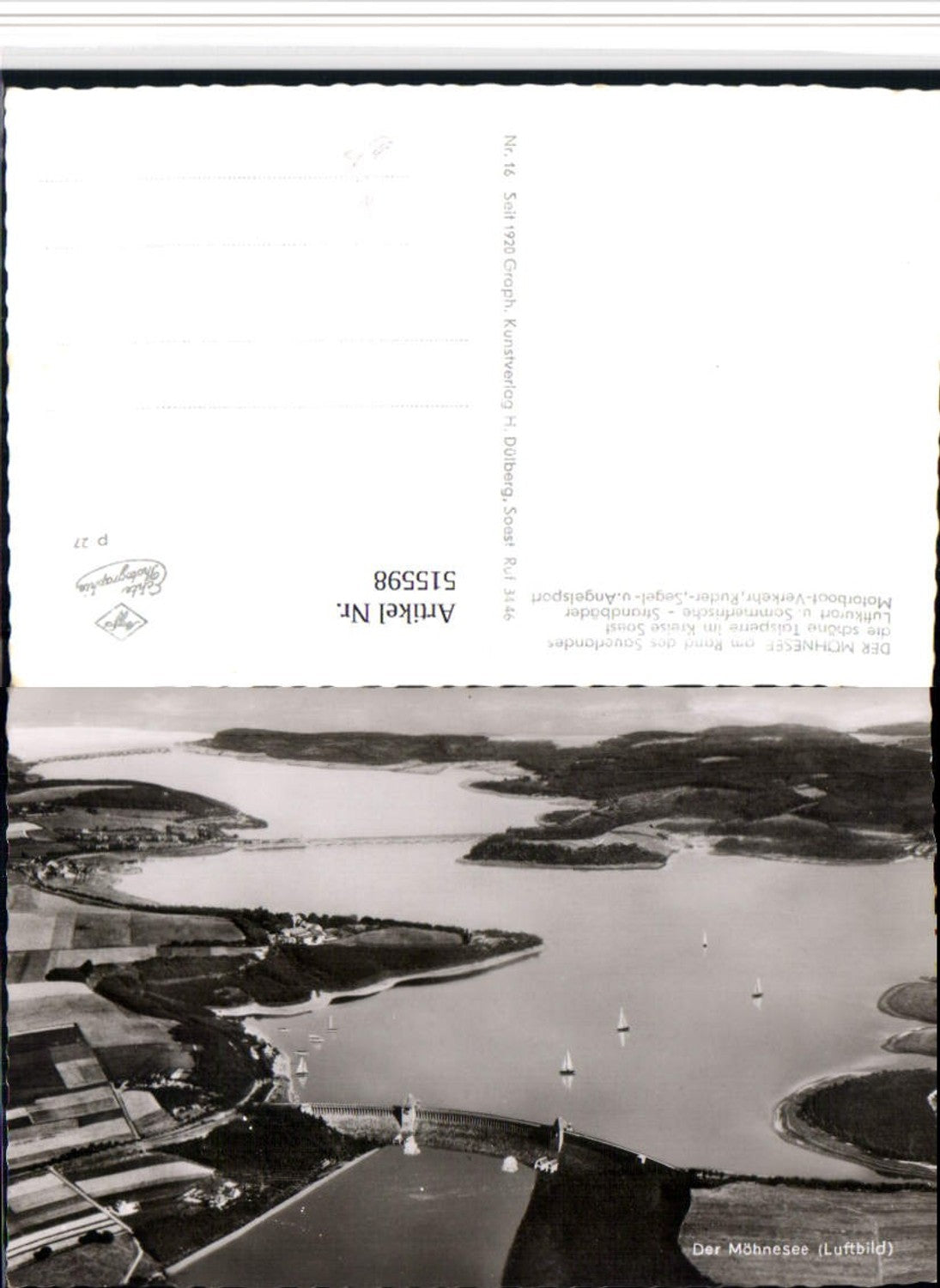 515598,Möhnesee See Talsperre Damm Fliegeraufnahme