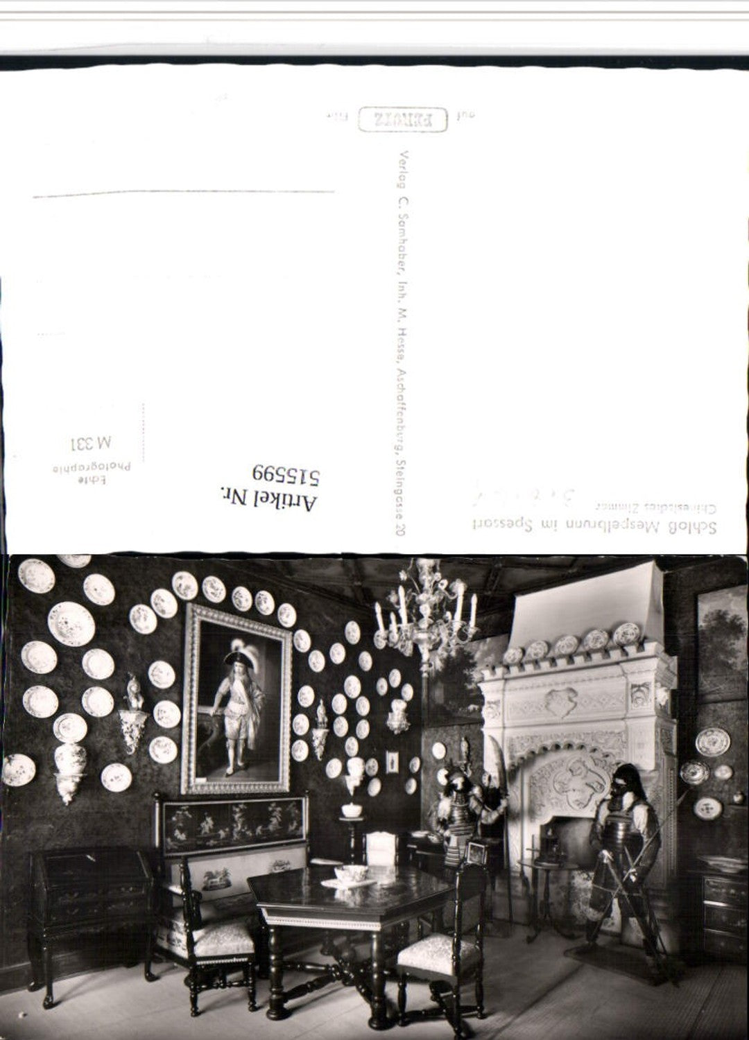 515599,Schloss Mespelbrunn im Spessart Chinesisches Zimmer Kamin