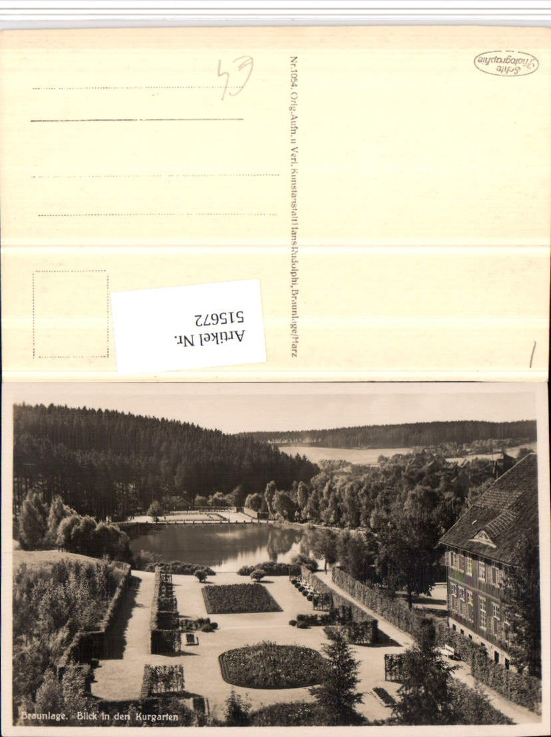 515672,Braunlage Blick in den Kurgarten Teich