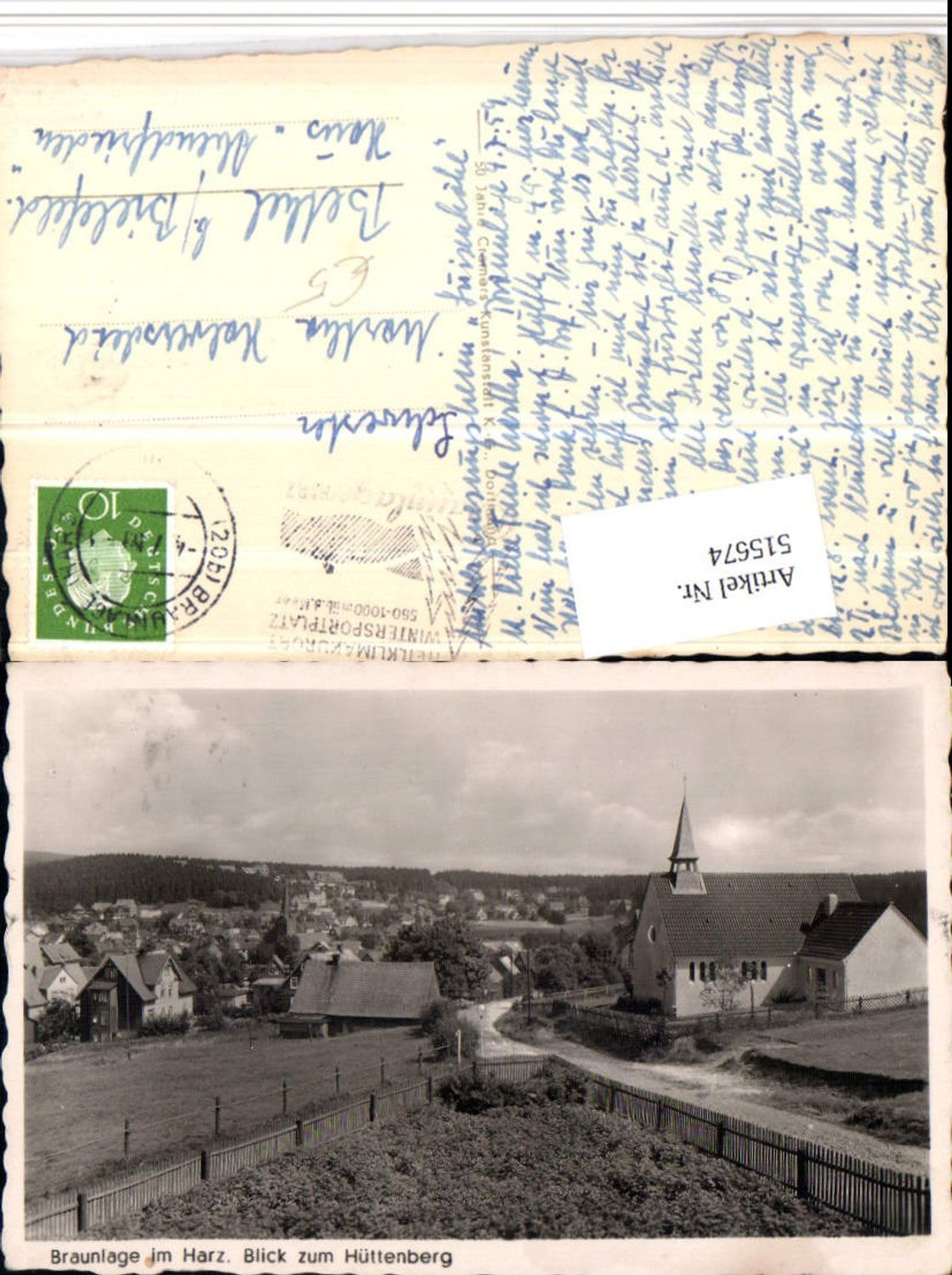 515674,Braunlage im Harz Teilansicht Kirche m. Hüttenberg