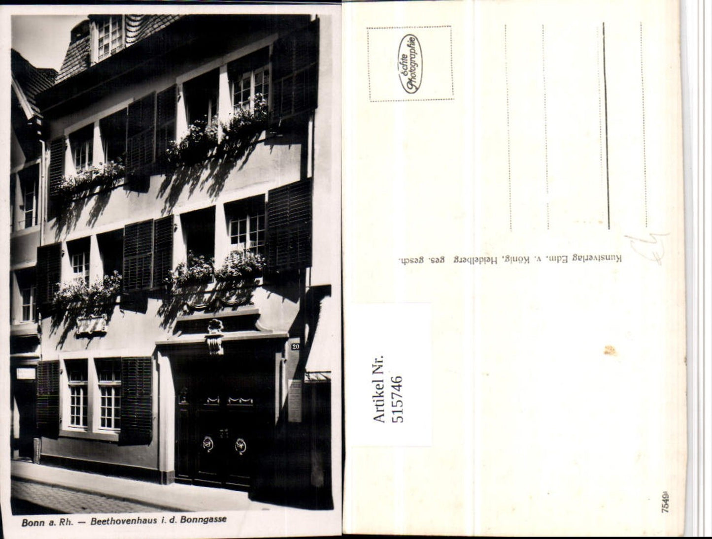 515746,Bonn am Rhein Beethovenhaus in d. Bonngasse Hausnummer 20