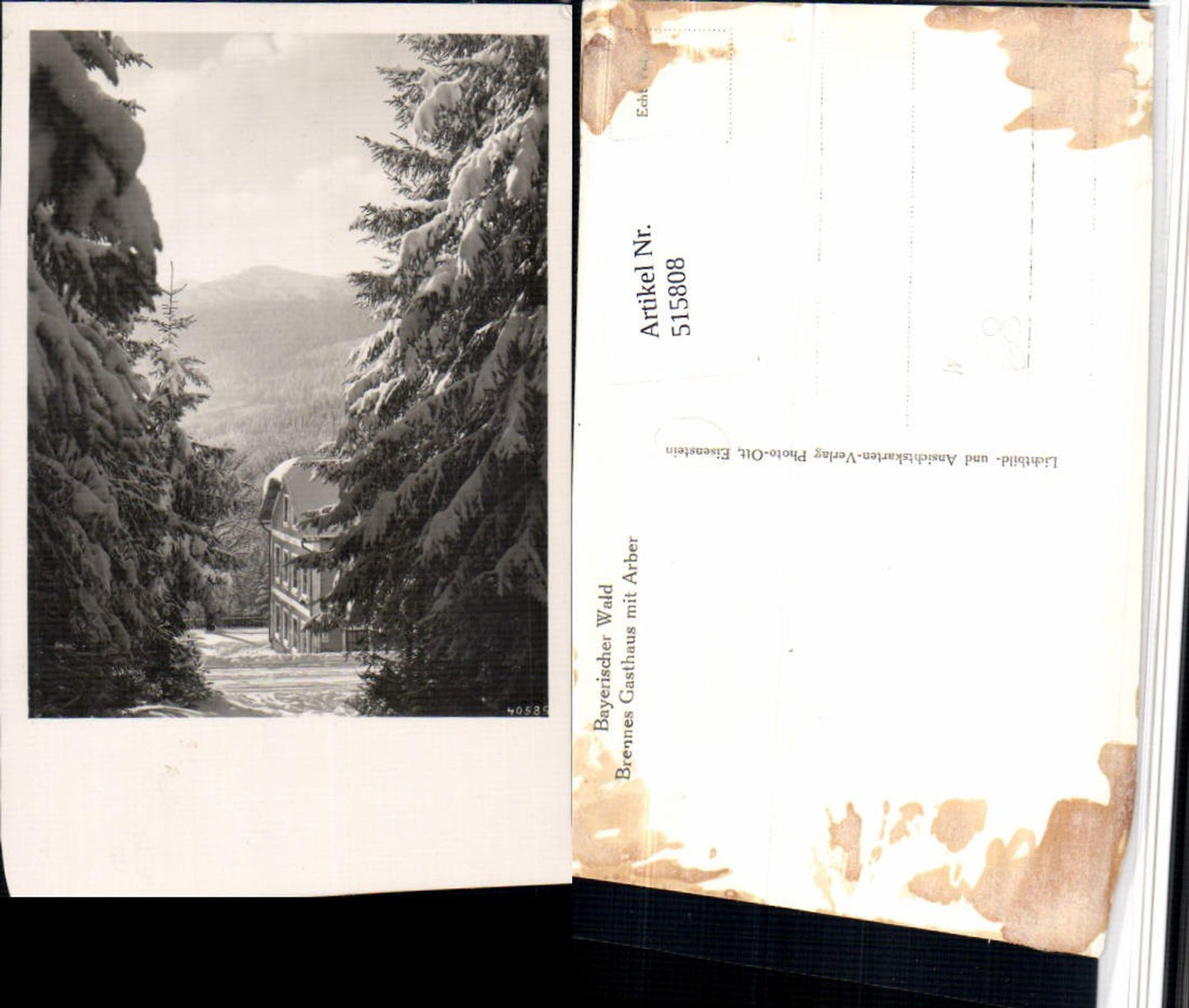 515808,Brennes Gasthaus m. Arber b. Bayerisch Eisenstein Winterbild