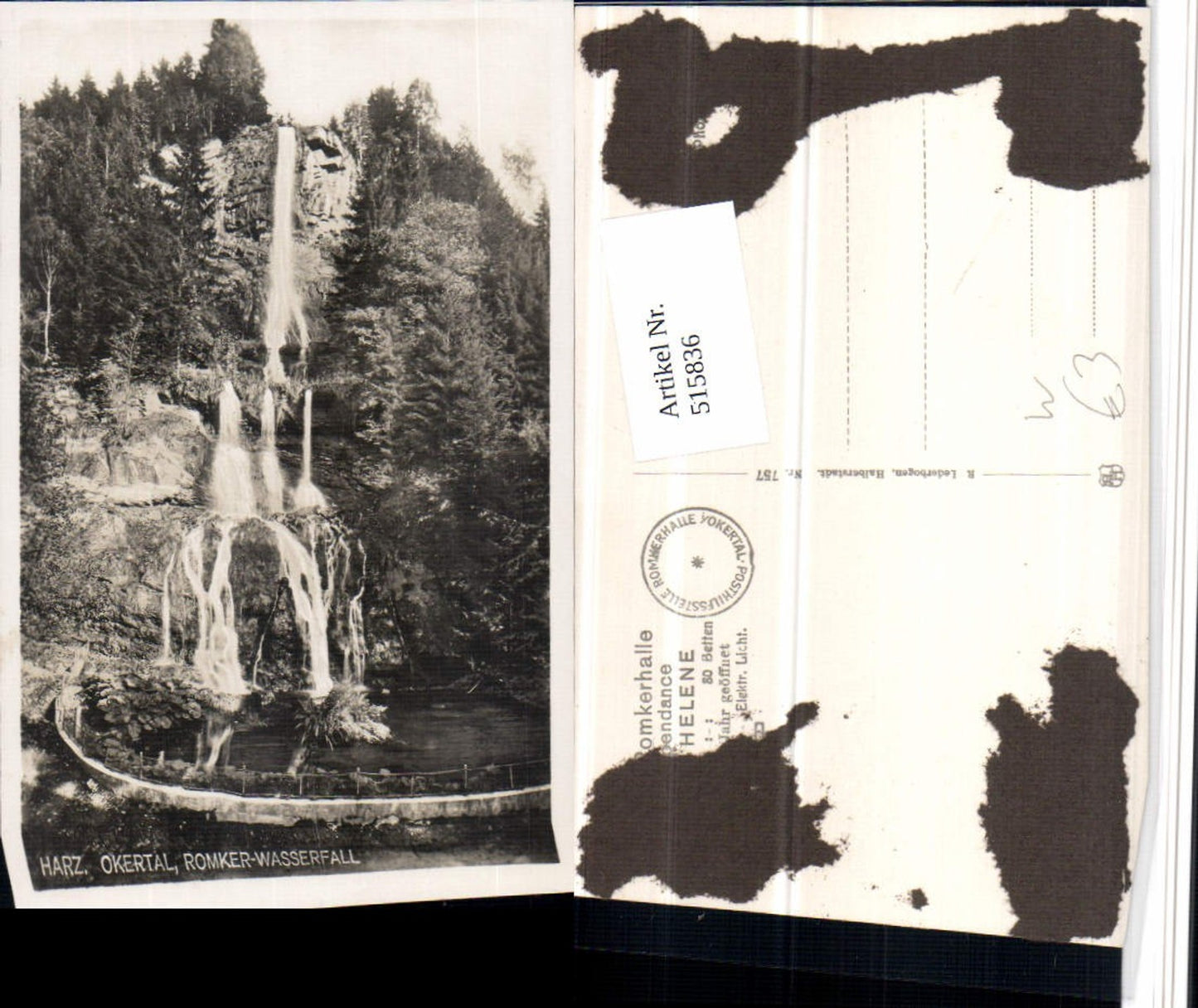 515836,Okertal im Harz Romker Wasserfall b. Romkerhall