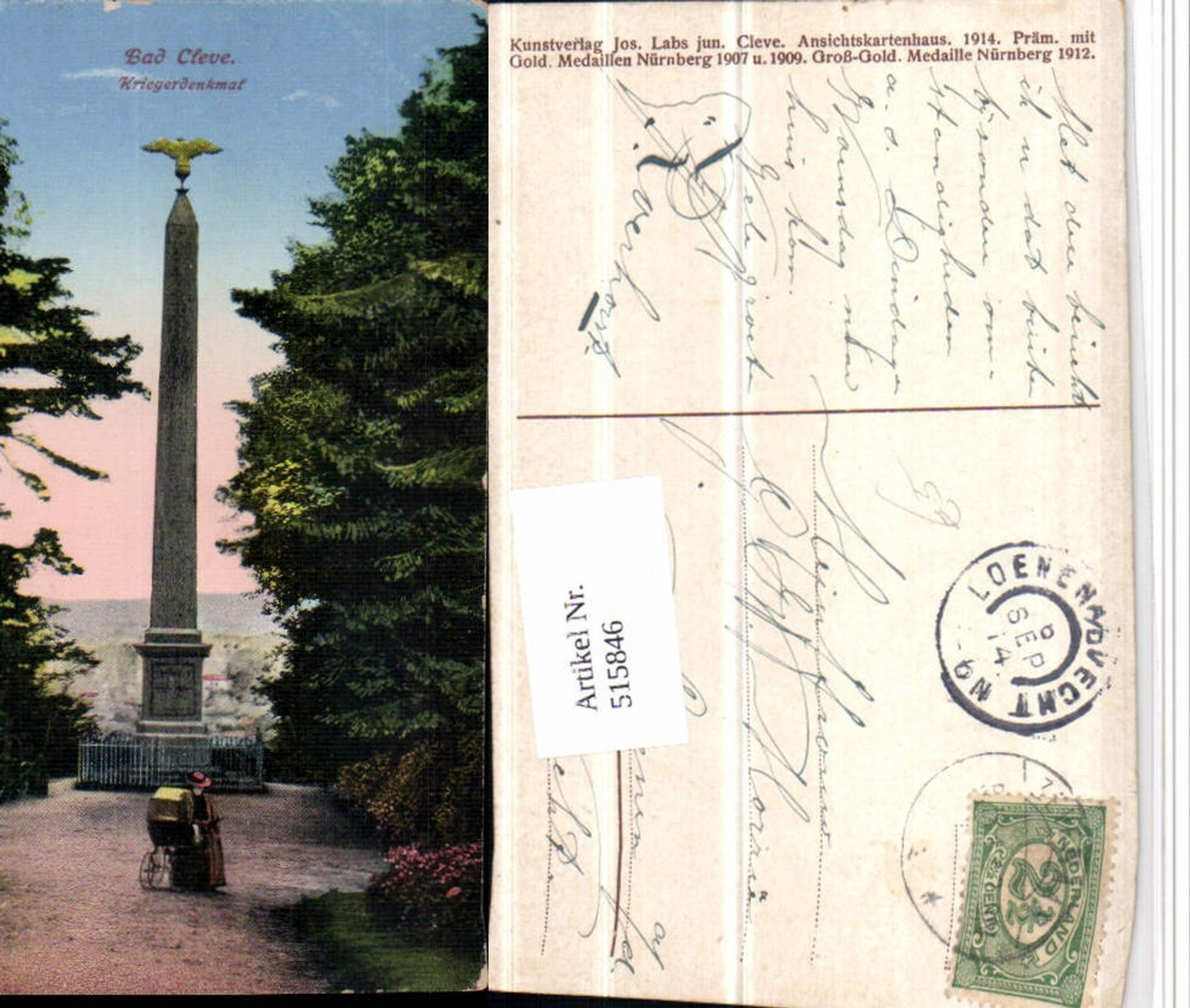 515846,Bad Cleve Kleve Kriegerdenkmal Obelisk