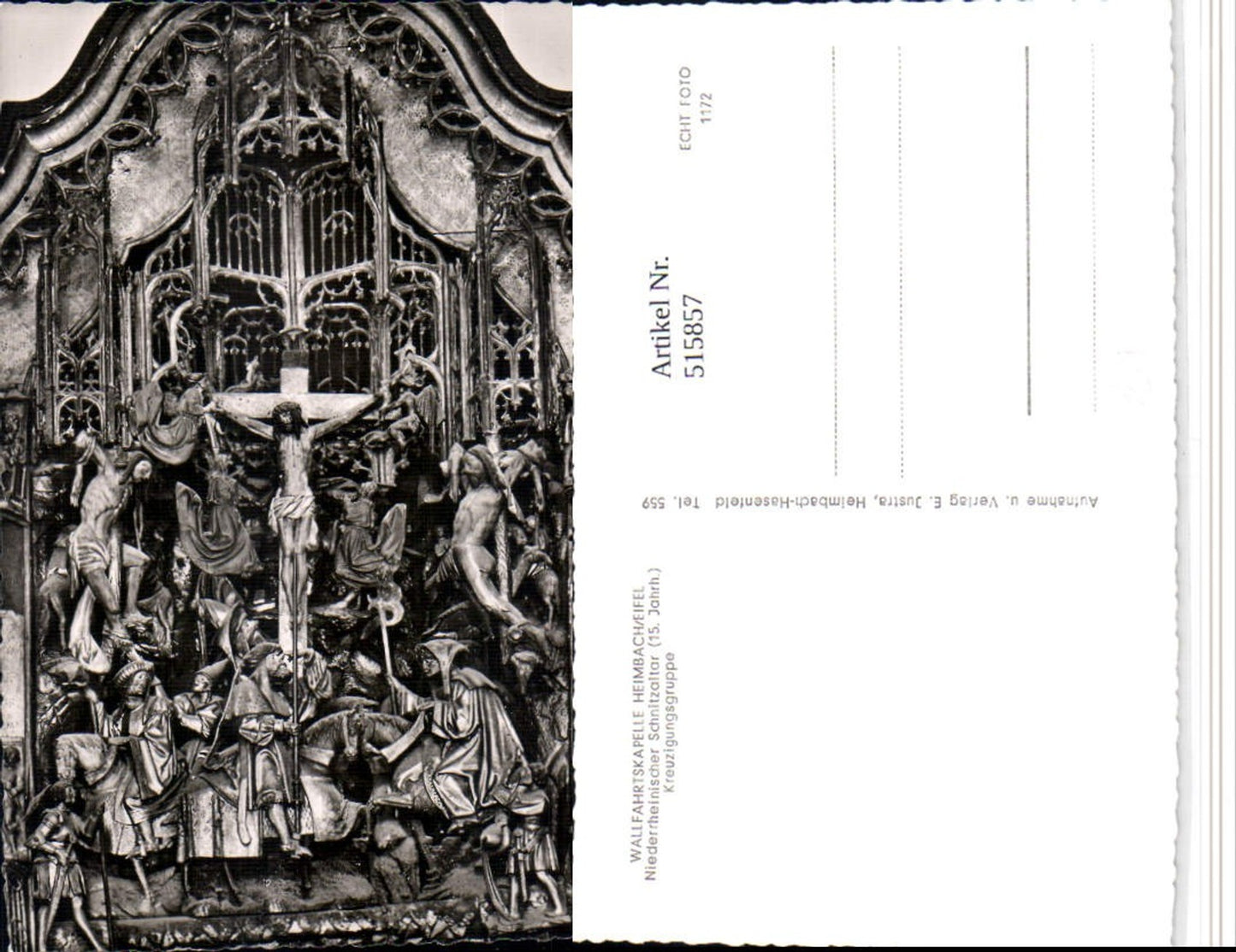 515857,Heimbach in d. Eifel Kirche Schnitzaltar Kreuzigungsgruppe