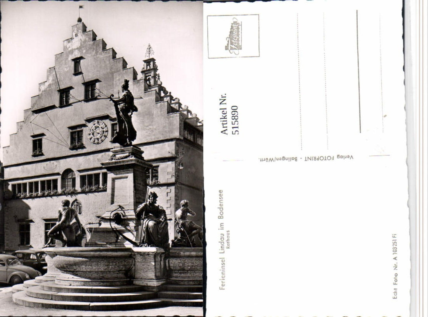 515890, Lindau on Lake Constance Town Hall Fountain